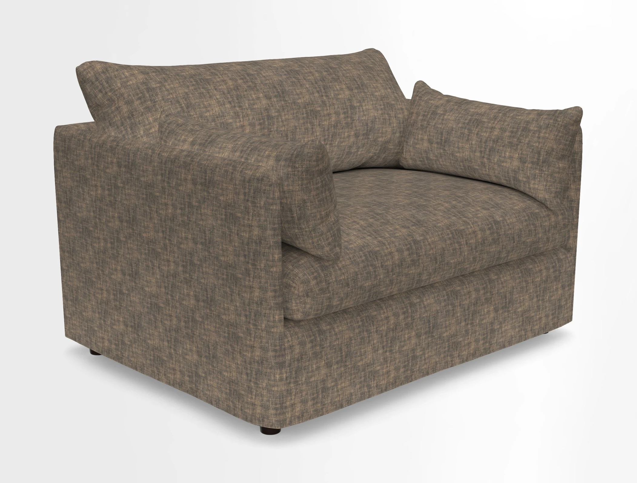 Madehurst Snuggler in Two Tone Plain Biscuit. Loose cover option available