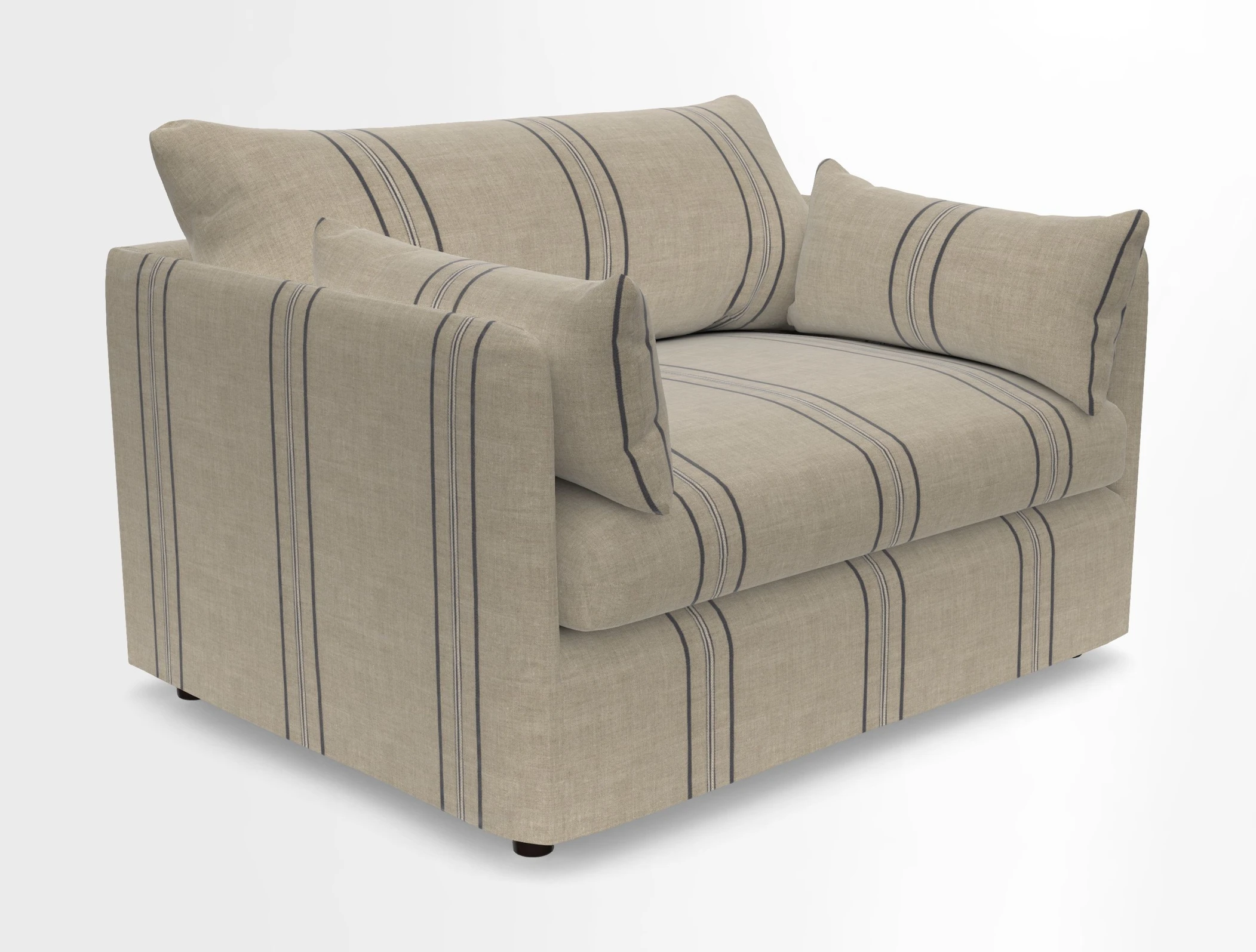 Madehurst Snuggler in Two Tone Plain Biscuit. Loose cover option available