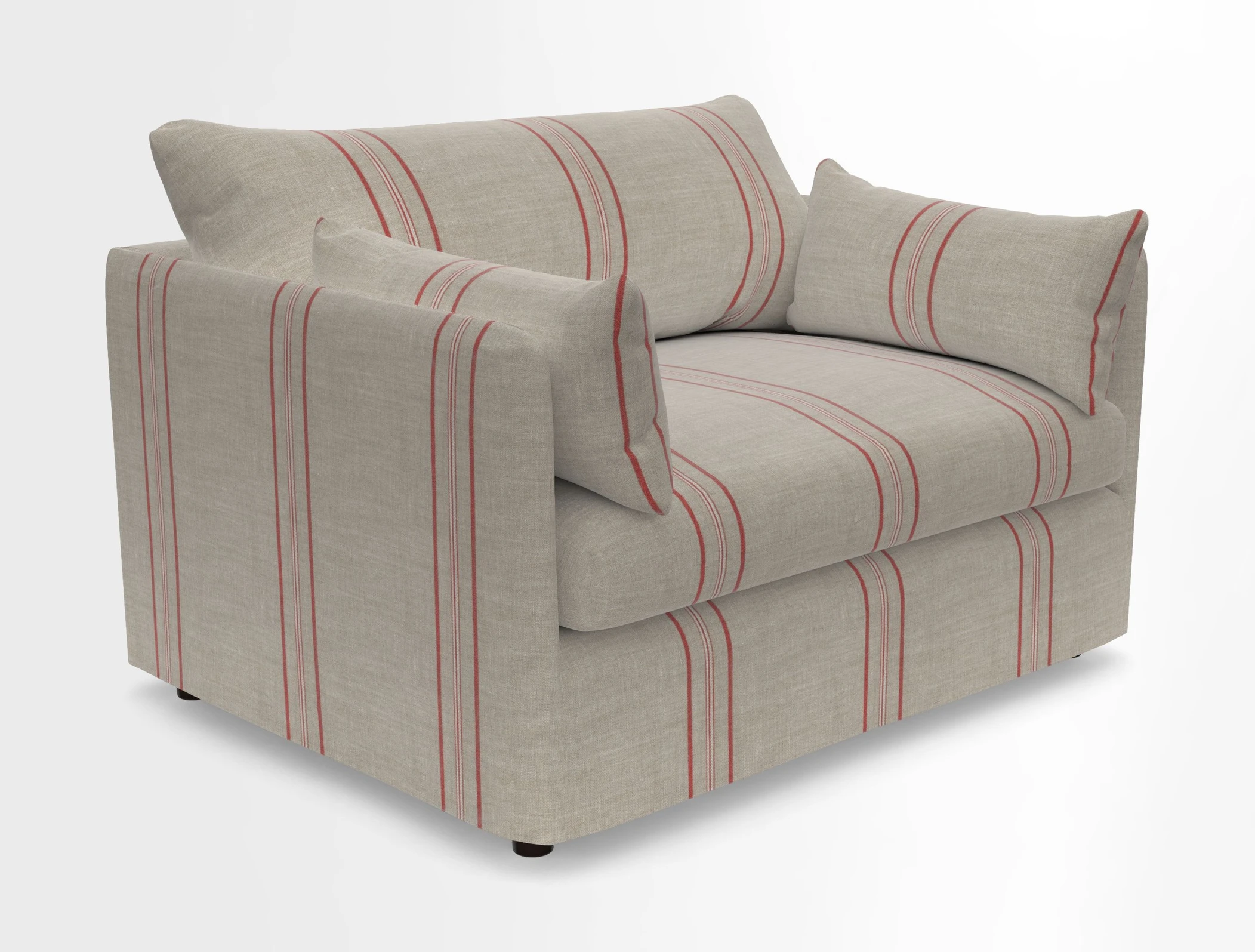Madehurst Snuggler in Two Tone Plain Biscuit. Loose cover option available