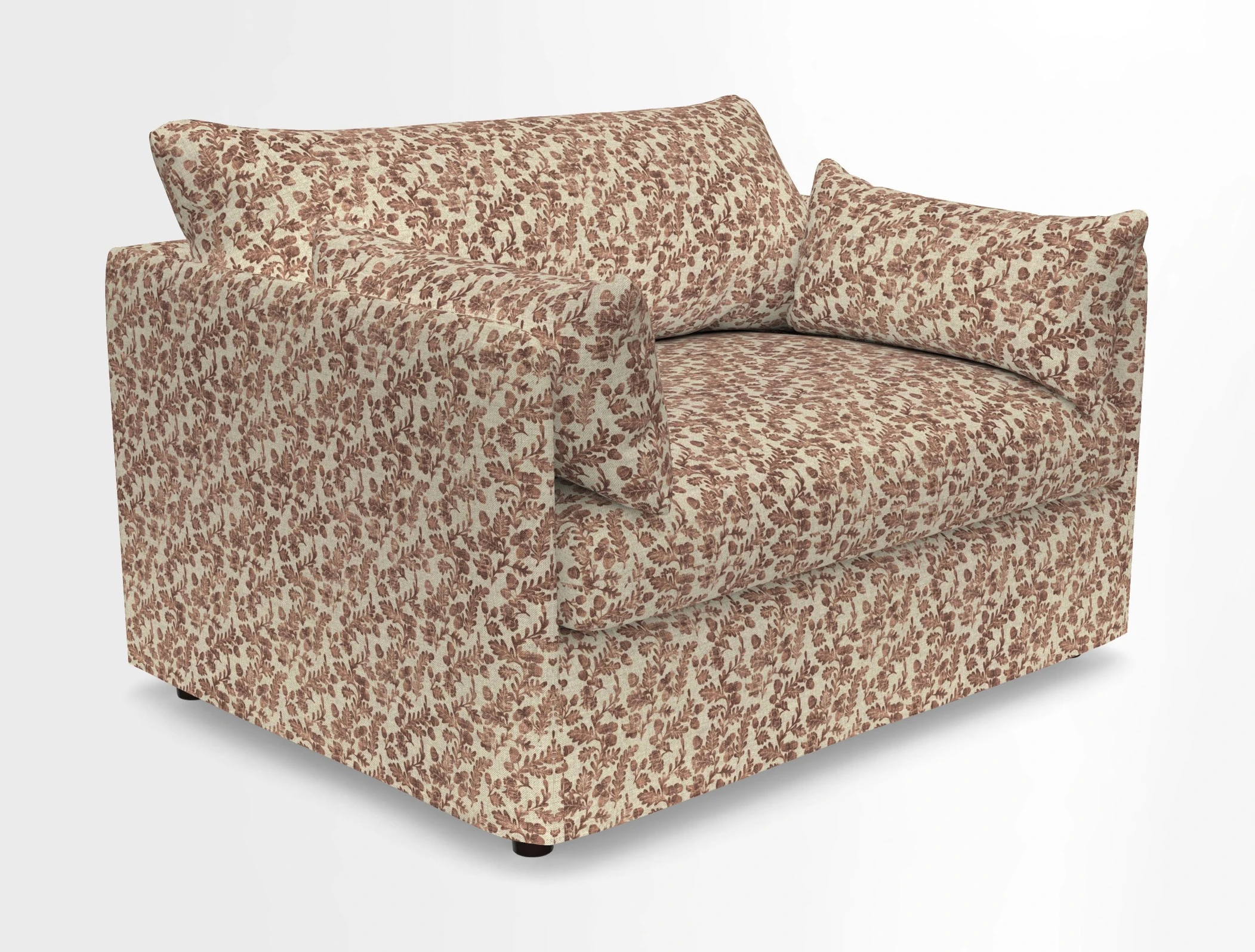 Madehurst Snuggler in Two Tone Plain Biscuit. Loose cover option available
