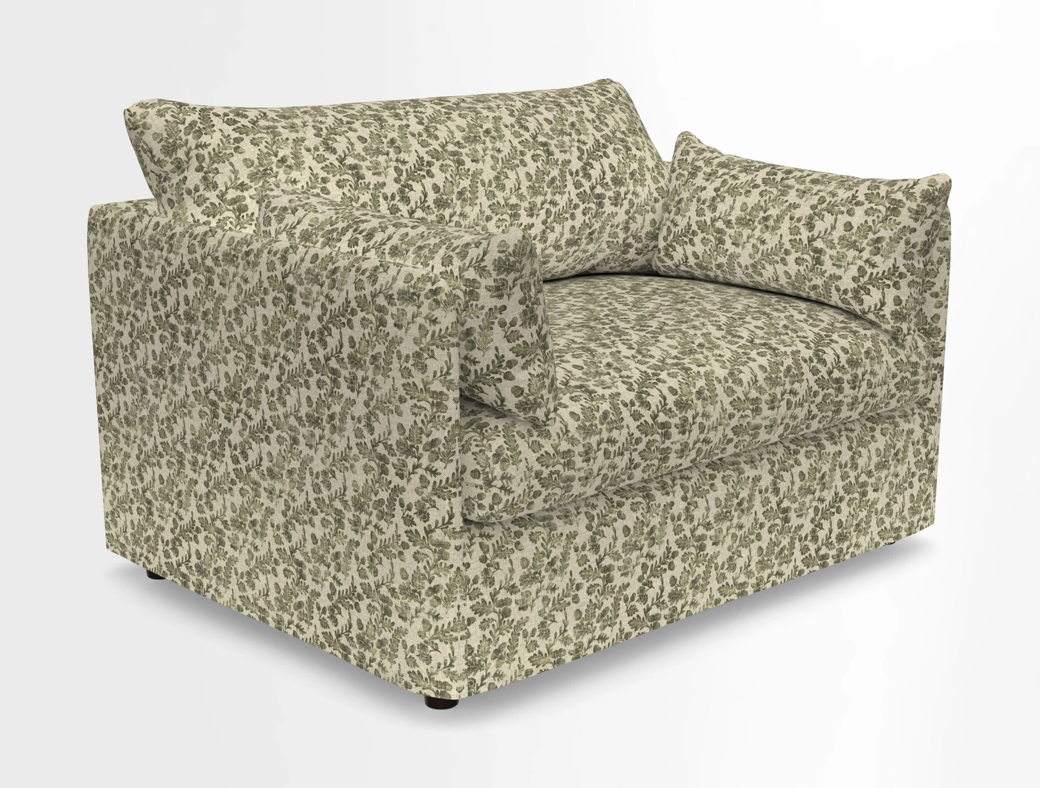 Madehurst Snuggler in Two Tone Plain Biscuit. Loose cover option available