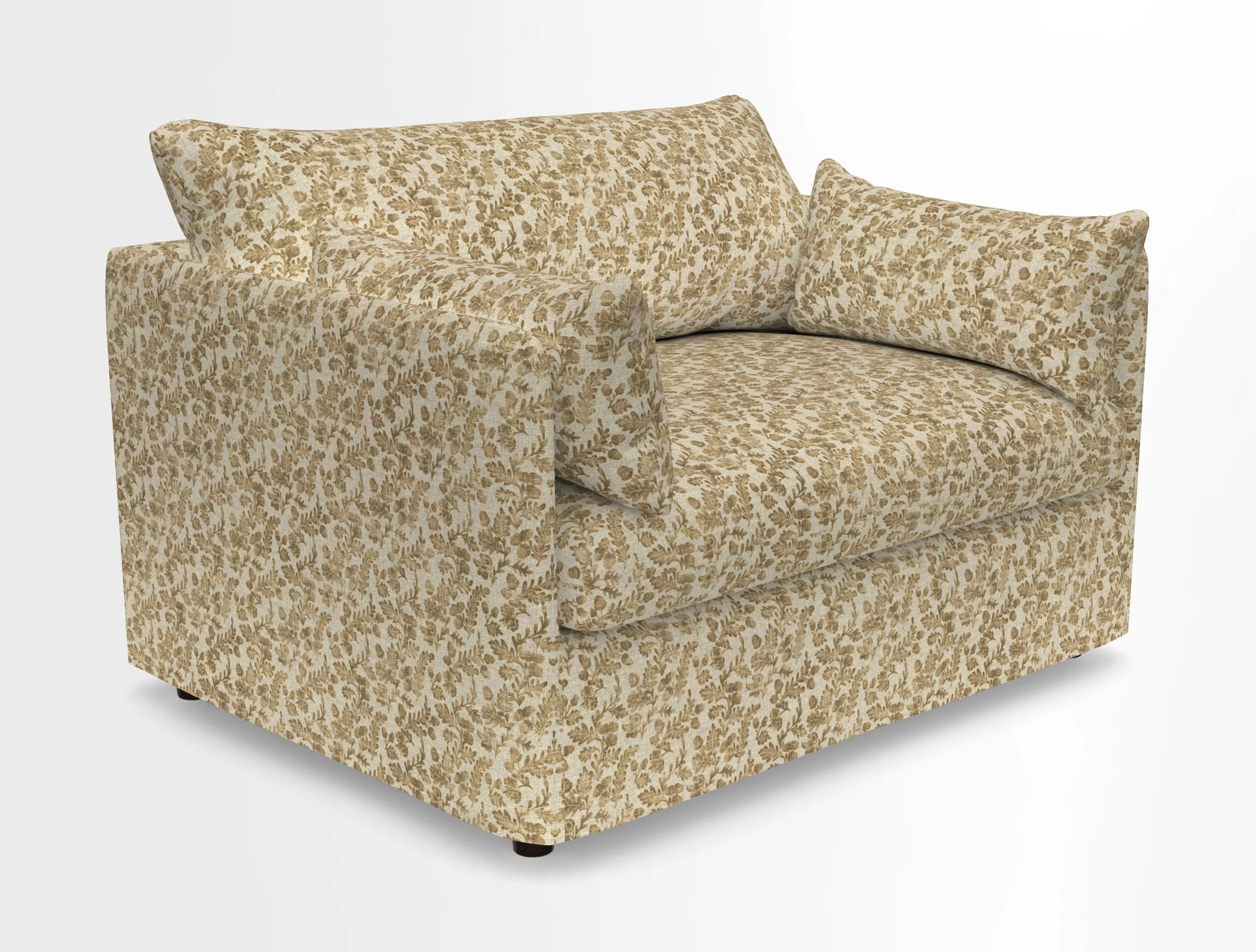 Madehurst Snuggler in Two Tone Plain Biscuit. Loose cover option available