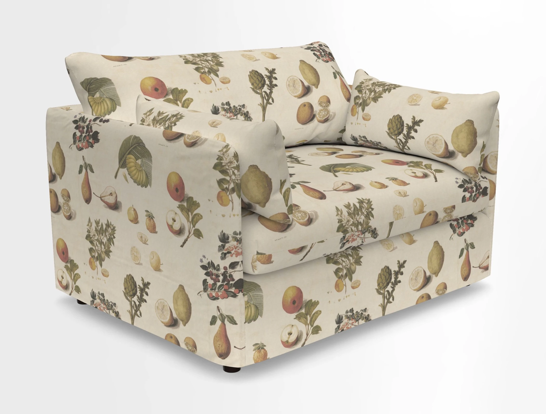 Madehurst Snuggler in Two Tone Plain Biscuit. Loose cover option available
