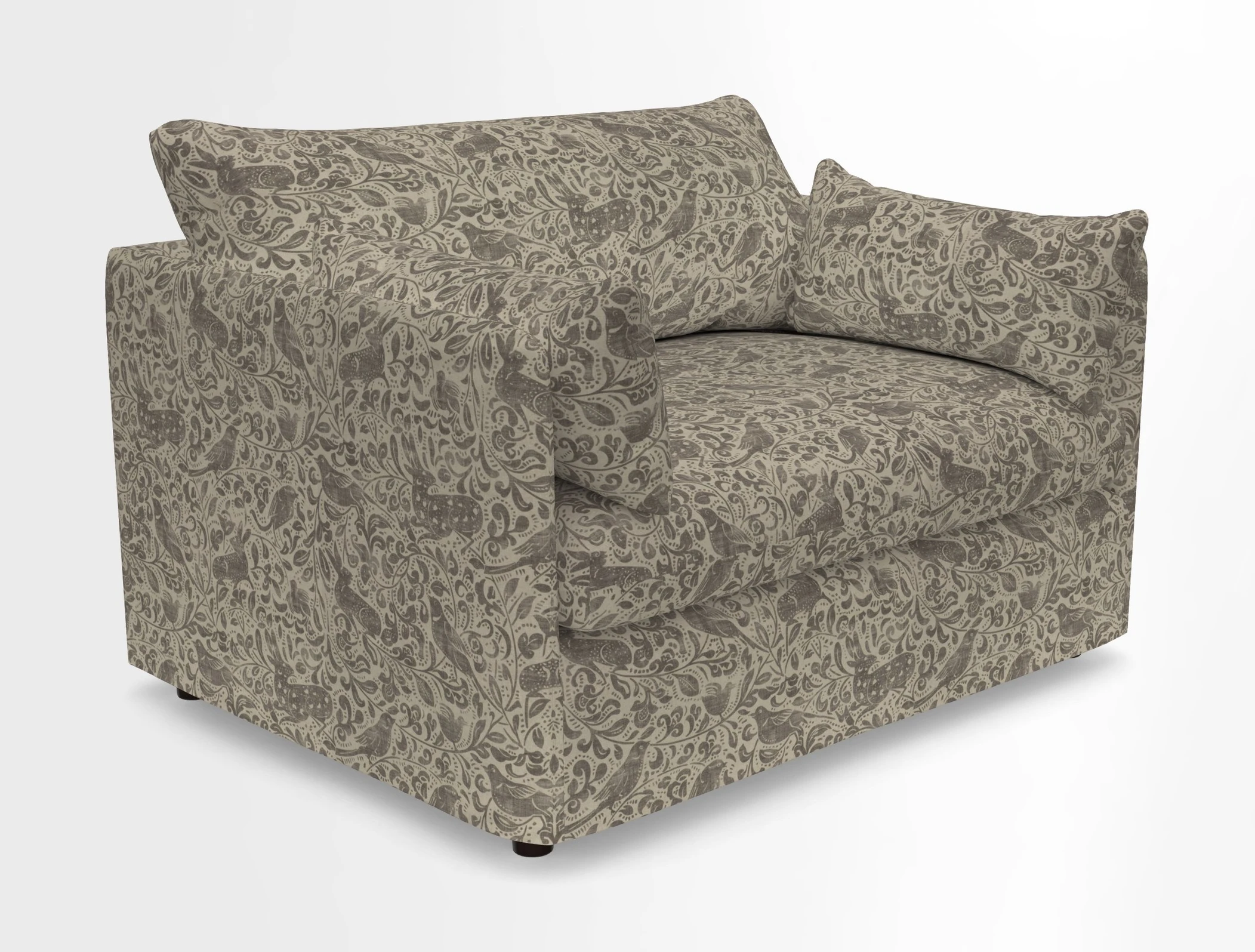 Madehurst Snuggler in Two Tone Plain Biscuit. Loose cover option available