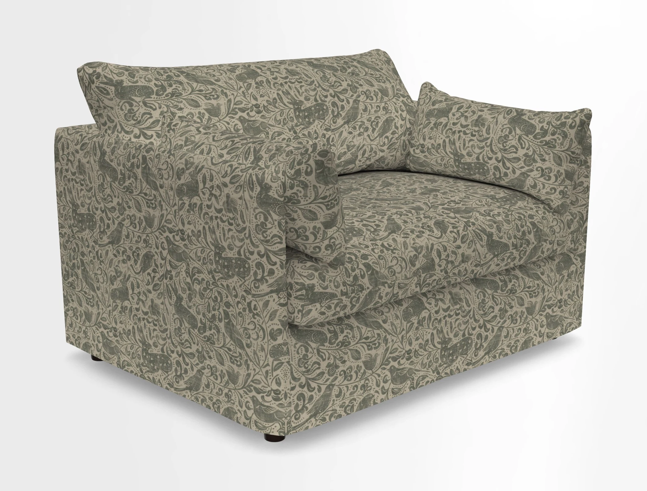 Madehurst Snuggler in Two Tone Plain Biscuit. Loose cover option available