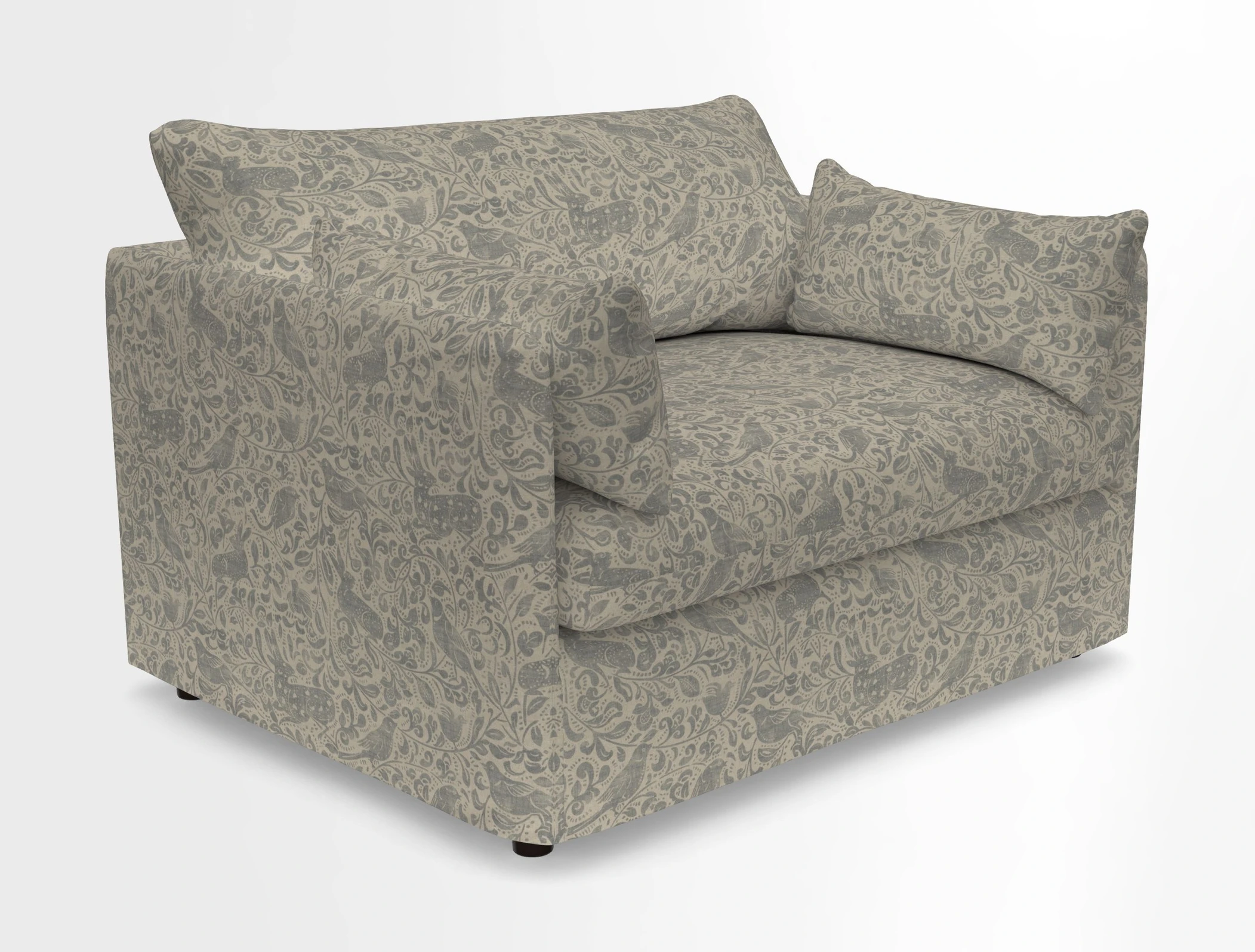 Madehurst Snuggler in Two Tone Plain Biscuit. Loose cover option available