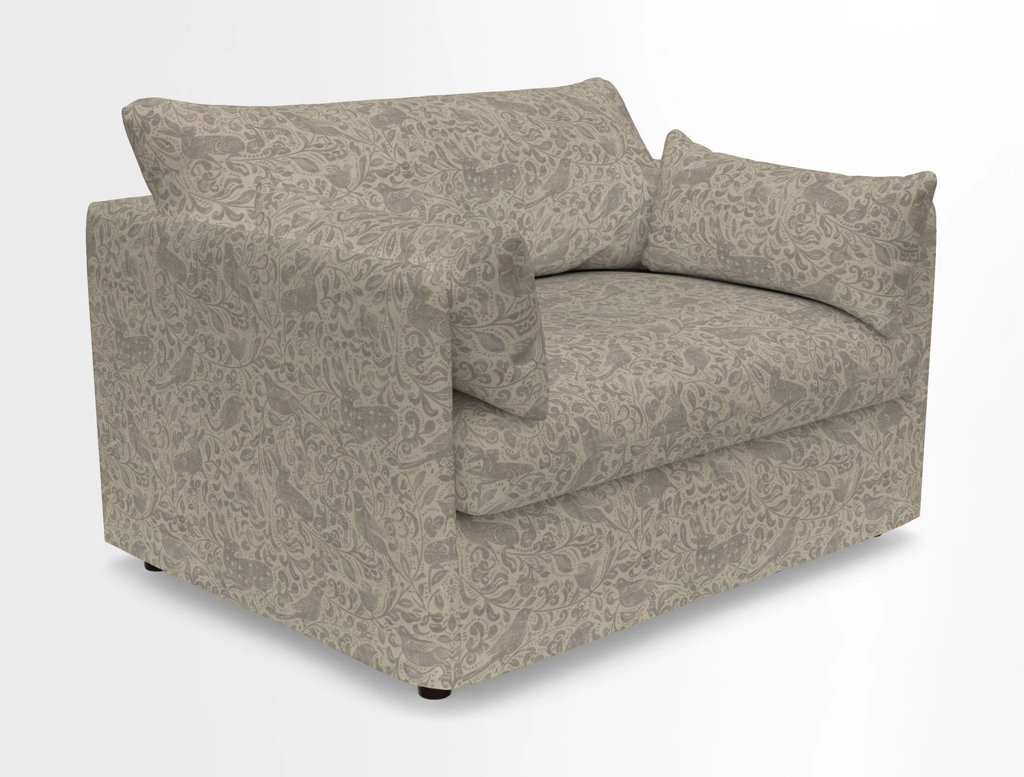 Madehurst Snuggler in Two Tone Plain Biscuit. Loose cover option available
