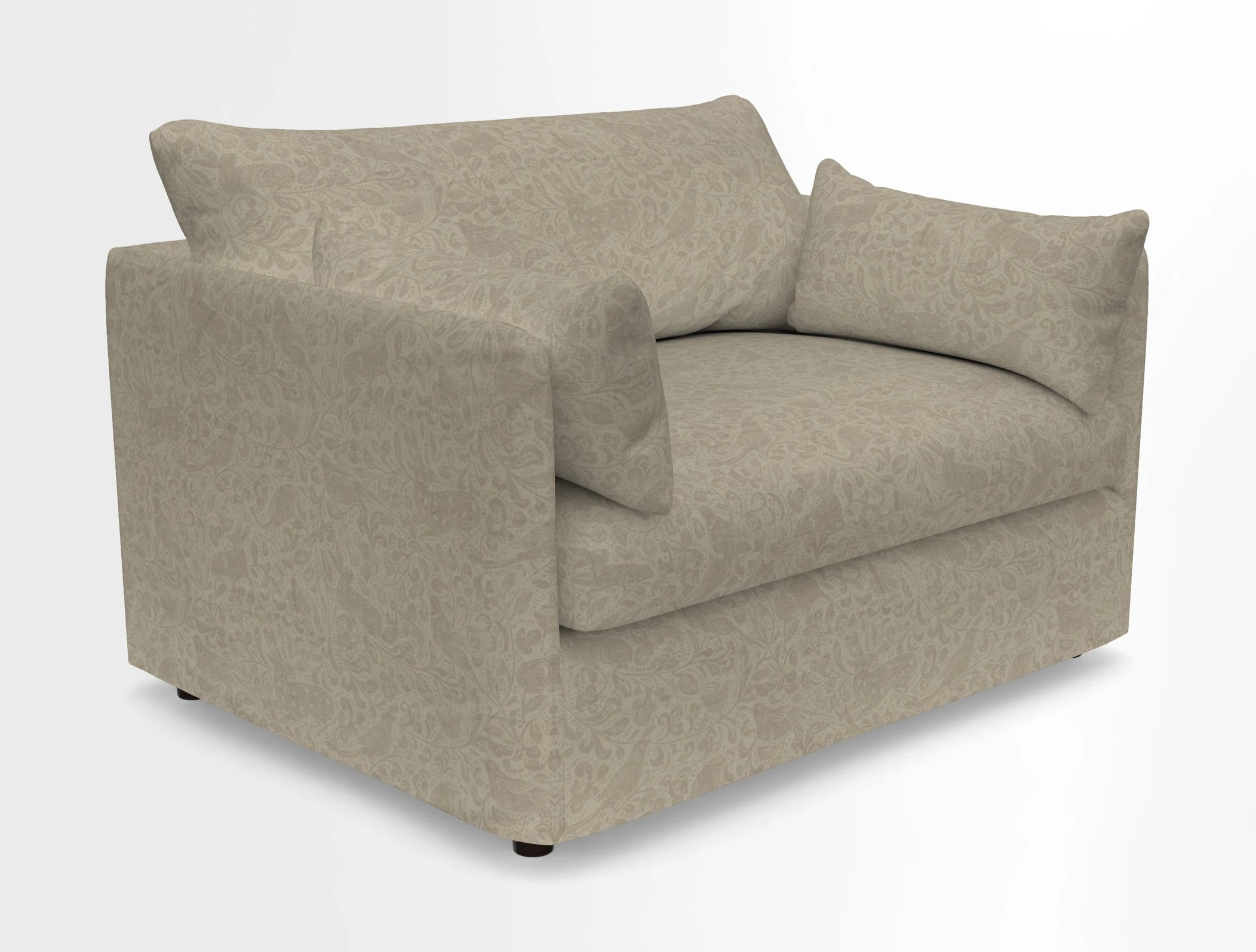 Madehurst Snuggler in Two Tone Plain Biscuit. Loose cover option available