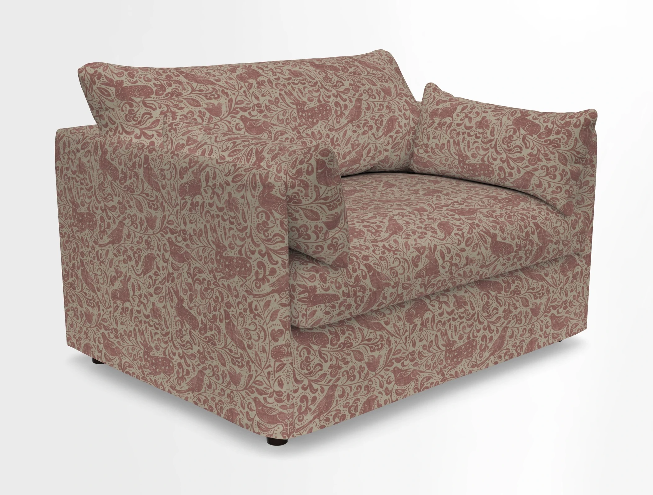 Madehurst Snuggler in Two Tone Plain Biscuit. Loose cover option available