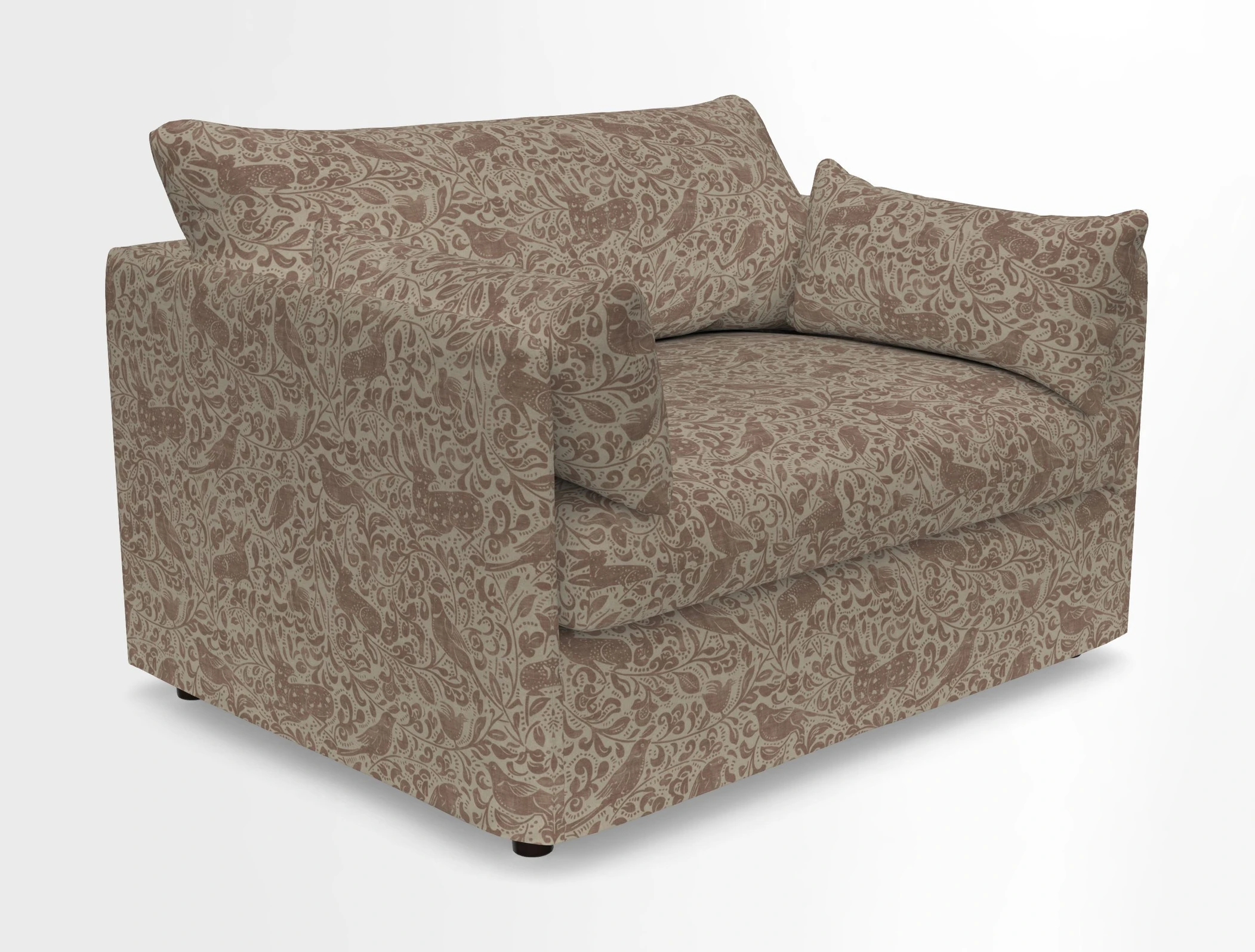 Madehurst Snuggler in Two Tone Plain Biscuit. Loose cover option available