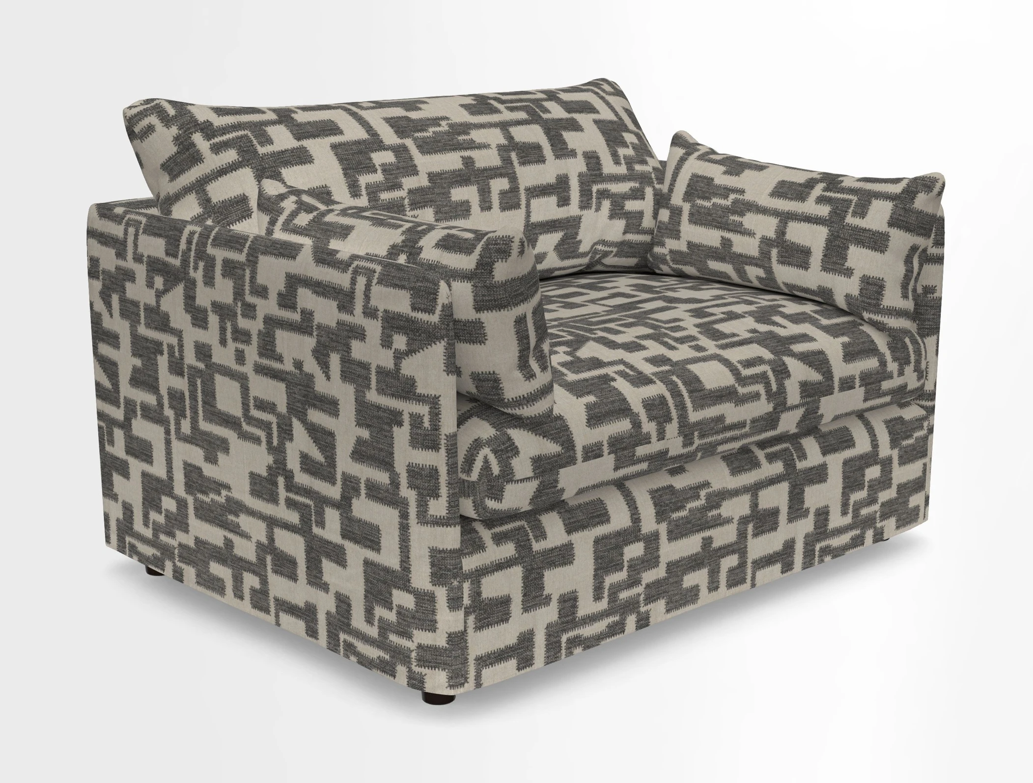 Madehurst Snuggler in Two Tone Plain Biscuit. Loose cover option available