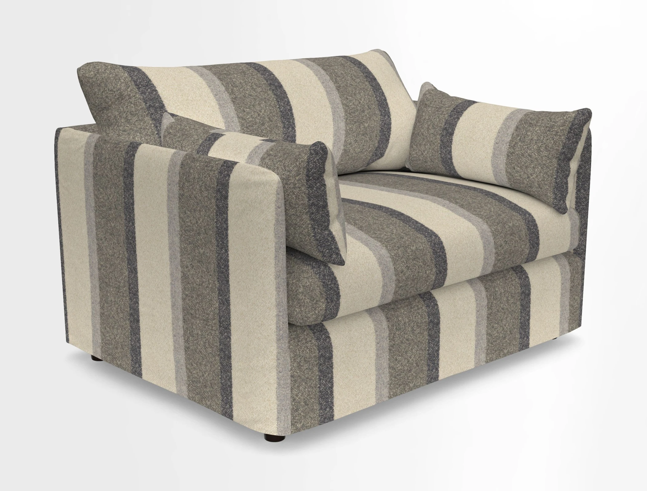 Madehurst Snuggler in Two Tone Plain Biscuit. Loose cover option available