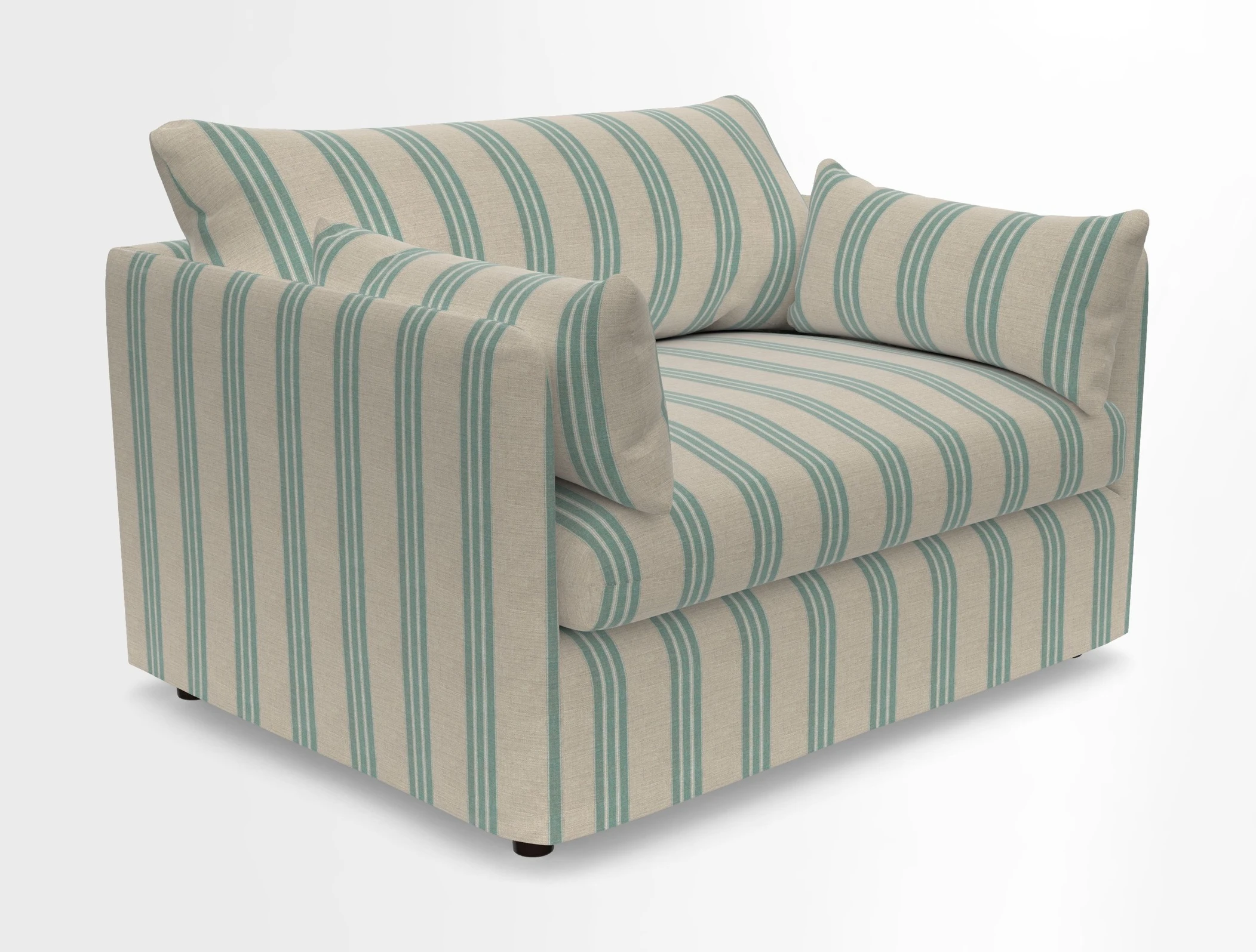 Madehurst Snuggler in Two Tone Plain Biscuit. Loose cover option available