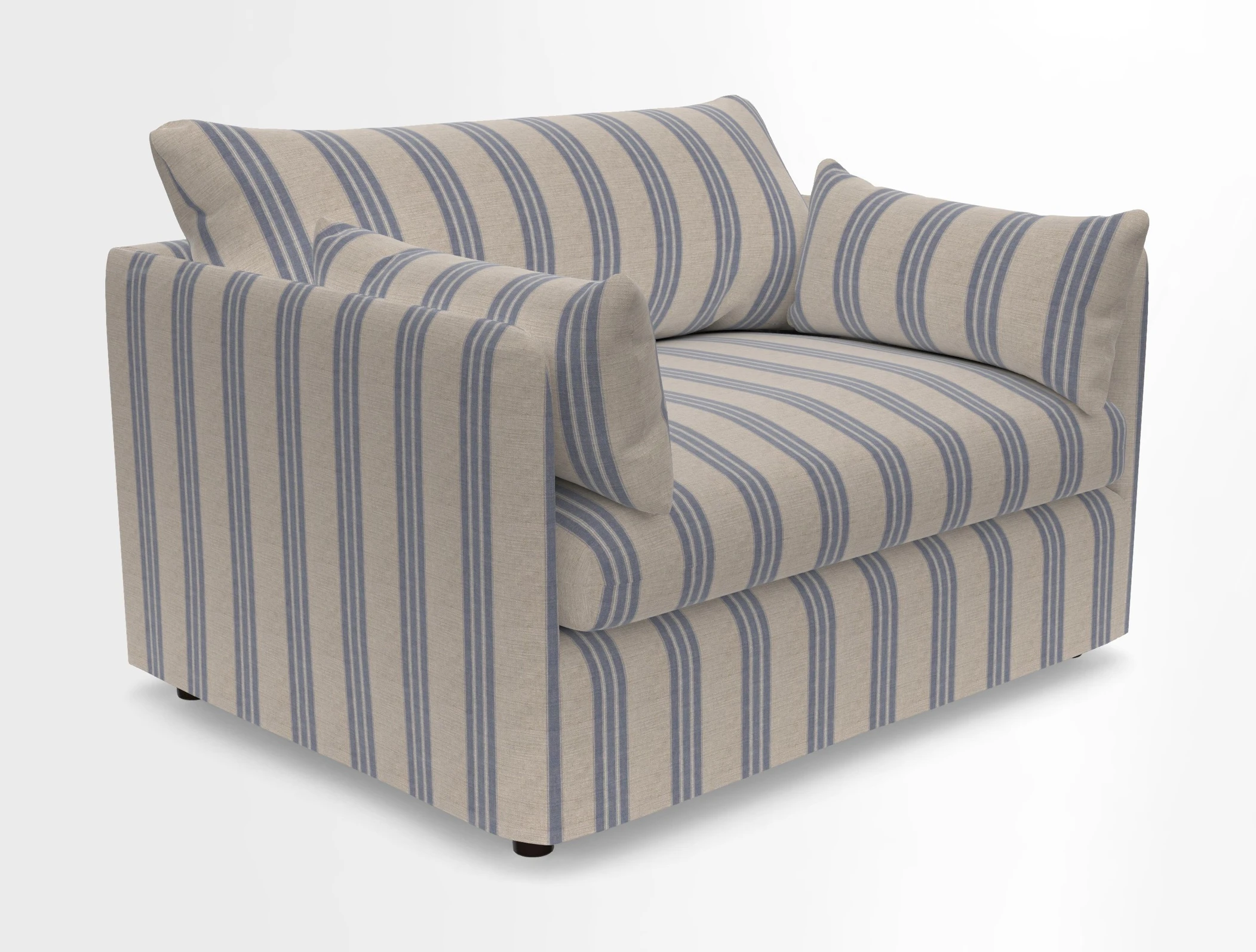 Madehurst Snuggler in Two Tone Plain Biscuit. Loose cover option available