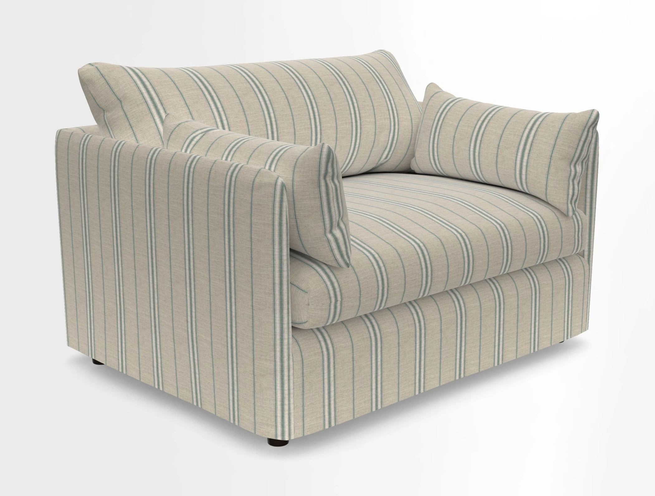 Madehurst Snuggler in Two Tone Plain Biscuit. Loose cover option available