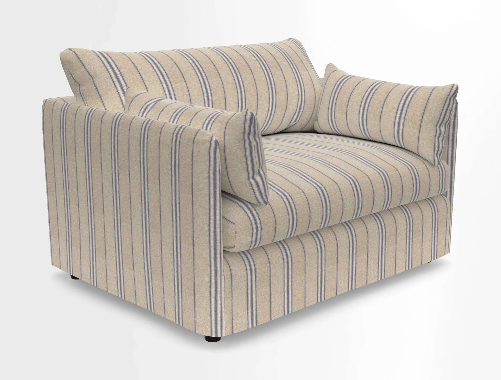 Madehurst Snuggler in Two Tone Plain Biscuit. Loose cover option available
