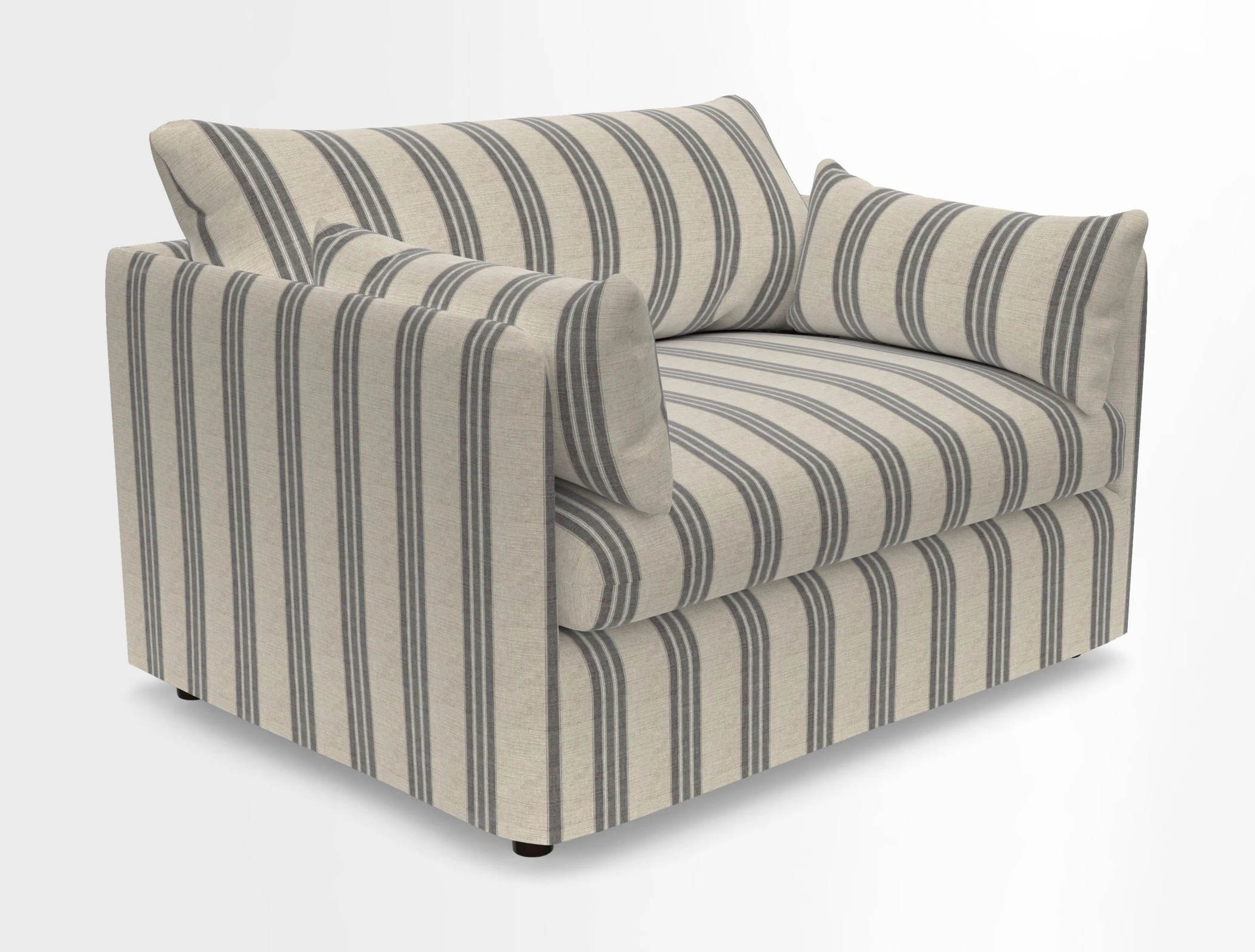 Madehurst Snuggler in Two Tone Plain Biscuit. Loose cover option available