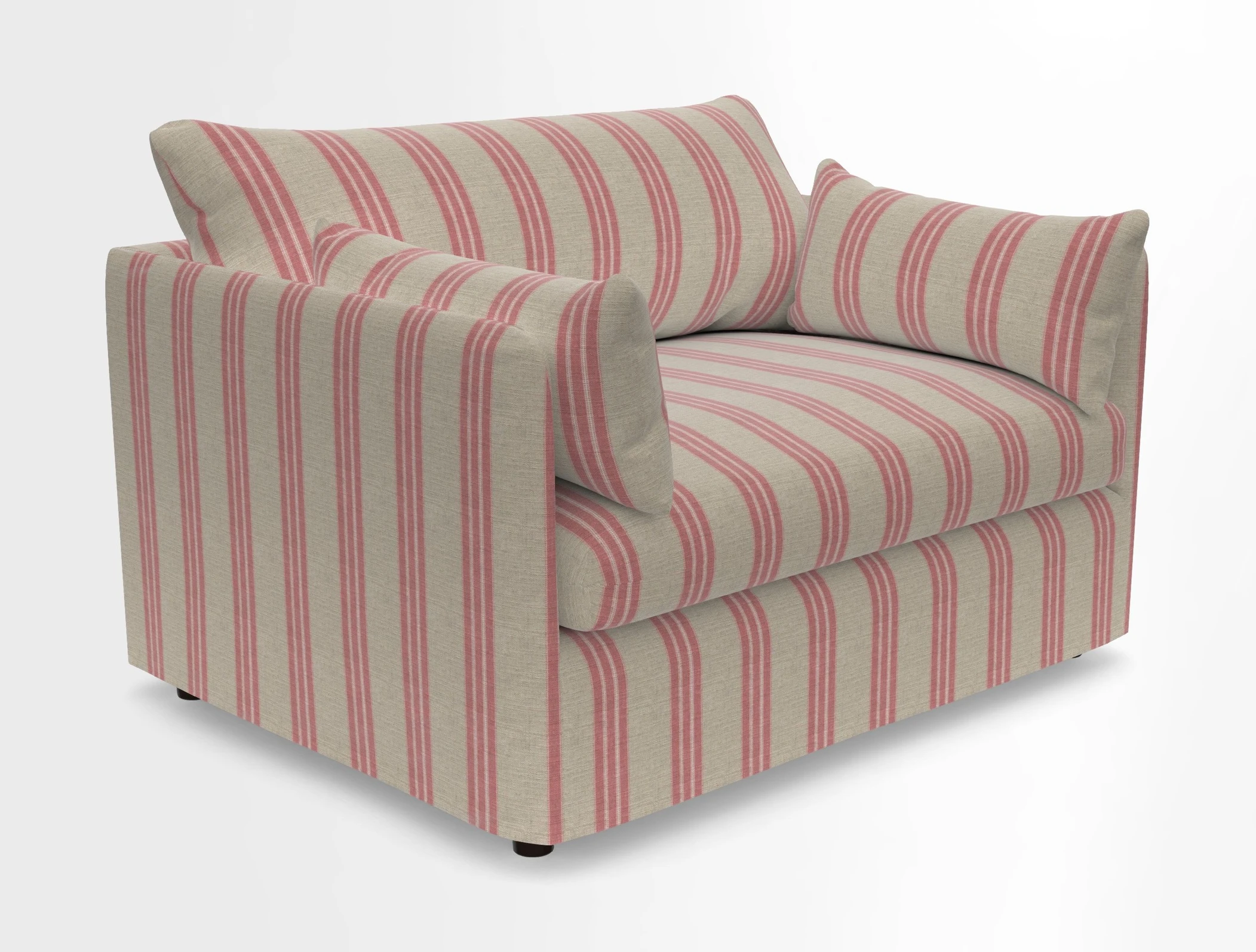 Madehurst Snuggler in Two Tone Plain Biscuit. Loose cover option available