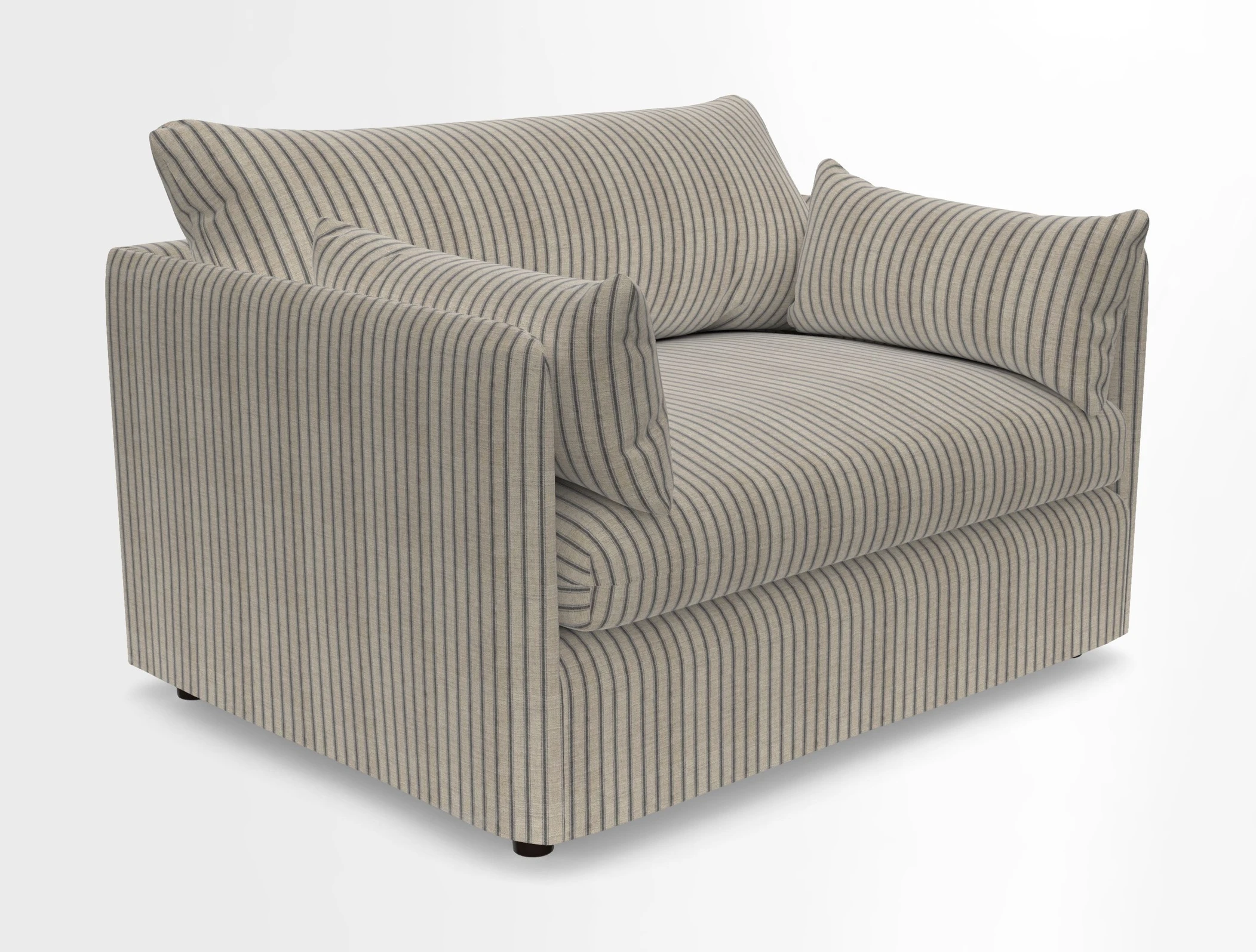 Madehurst Snuggler in Two Tone Plain Biscuit. Loose cover option available