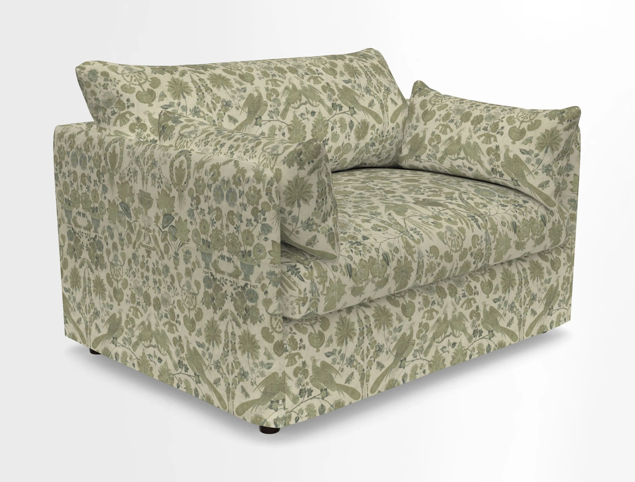 Madehurst Snuggler in Two Tone Plain Biscuit. Loose cover option available
