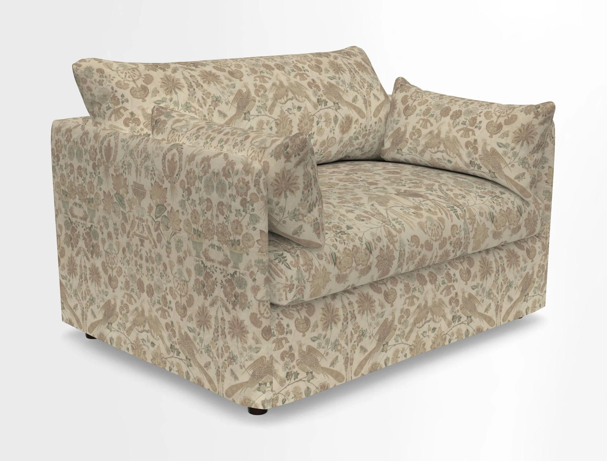 Madehurst Snuggler in Two Tone Plain Biscuit. Loose cover option available