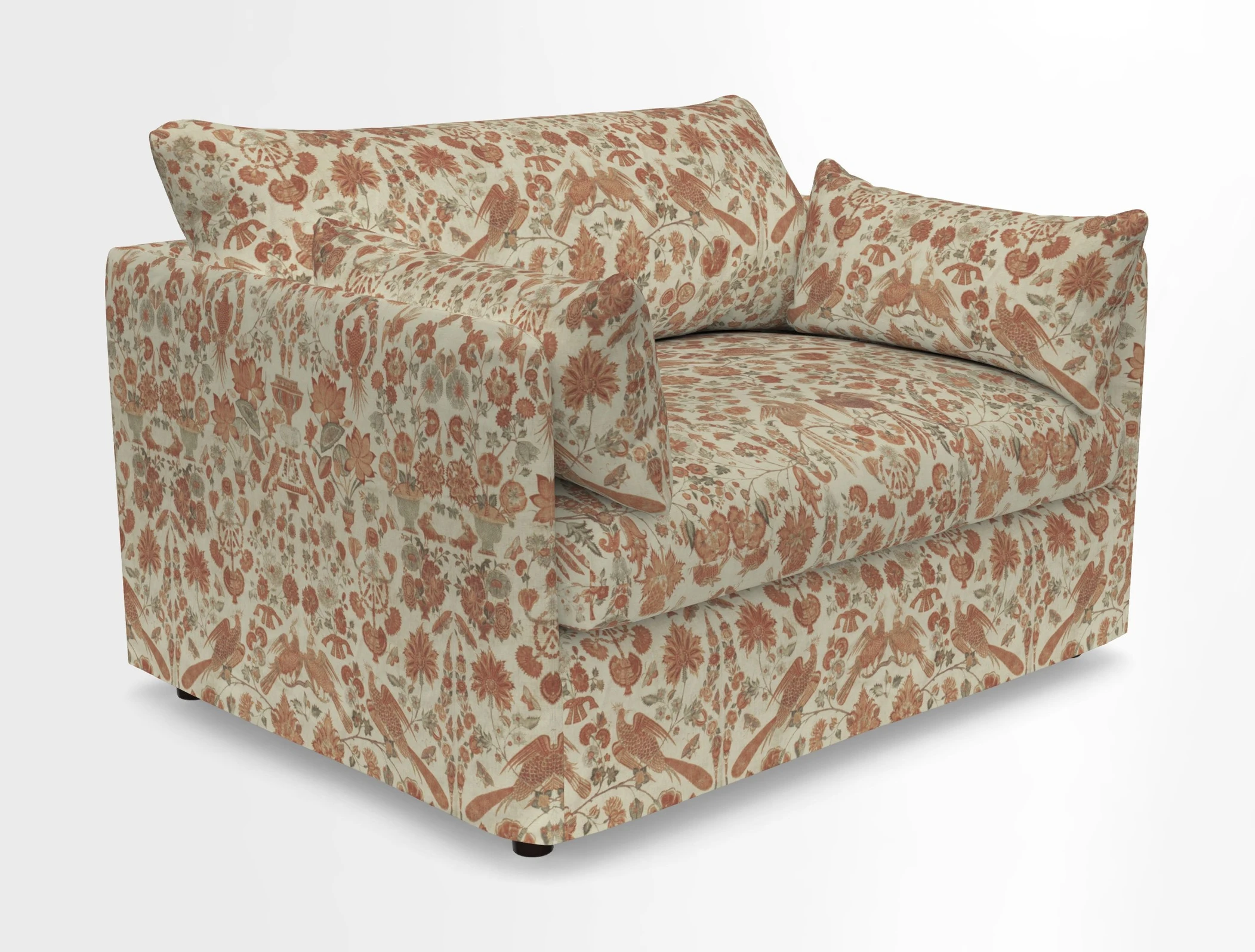 Madehurst Snuggler in Two Tone Plain Biscuit. Loose cover option available