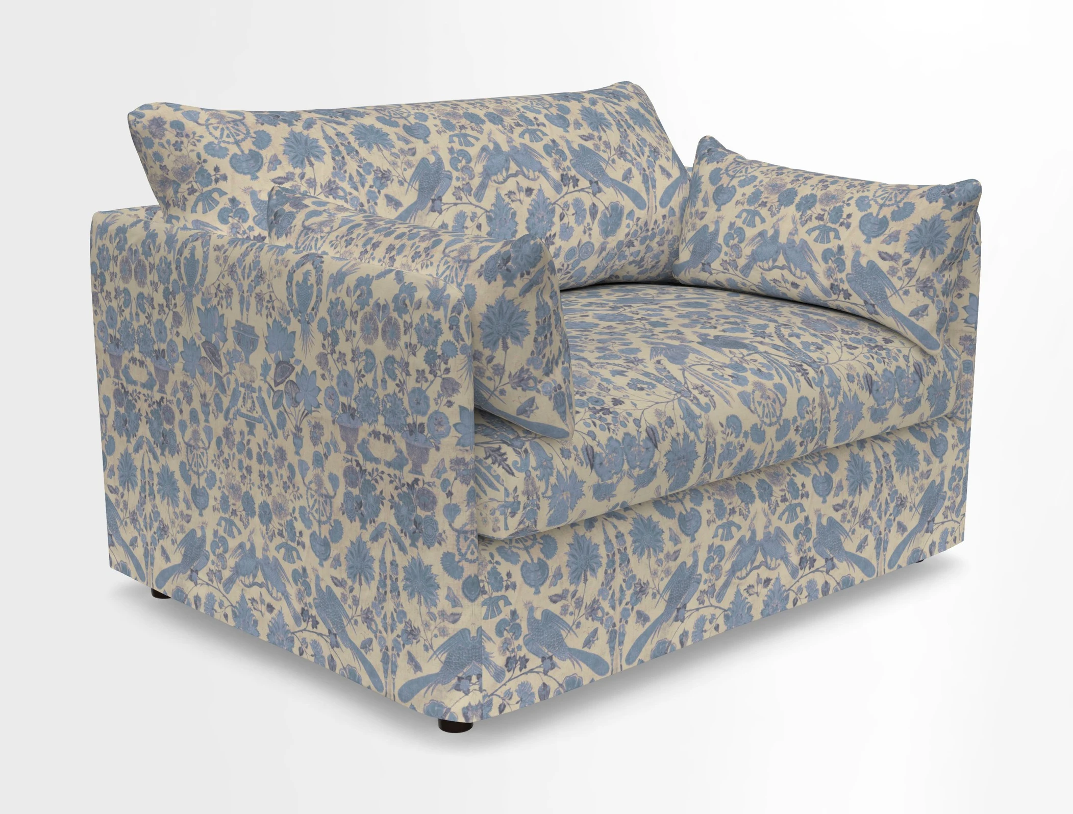 Madehurst Snuggler in Two Tone Plain Biscuit. Loose cover option available