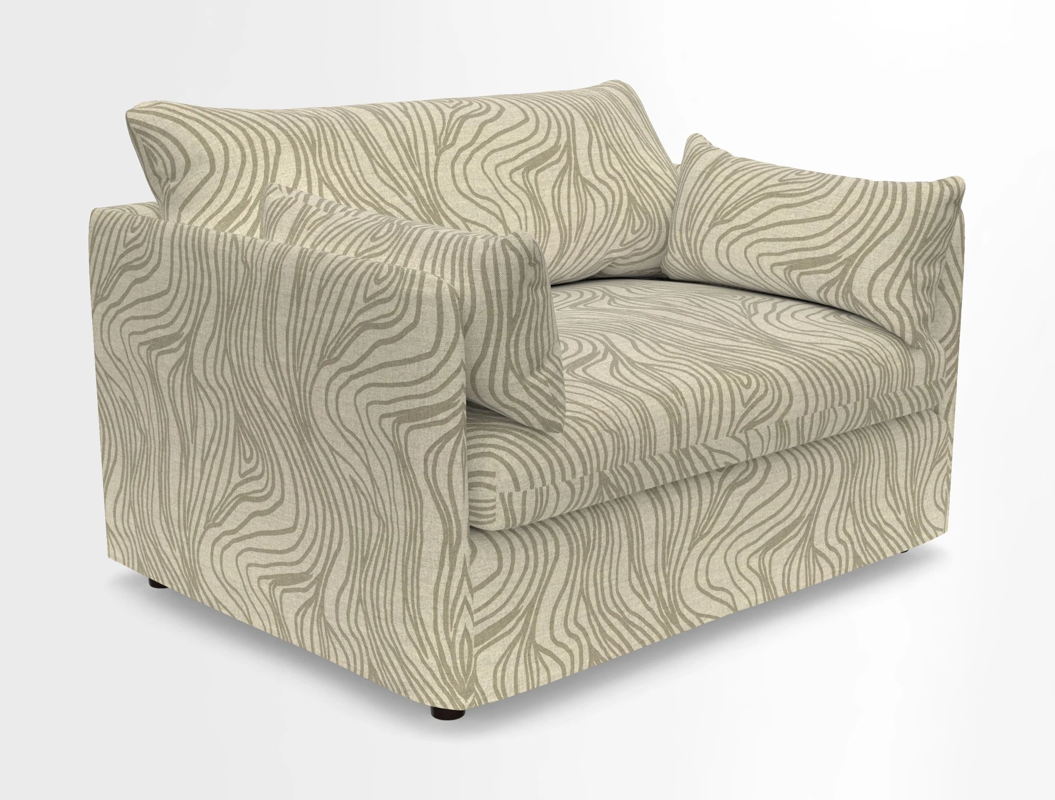 Madehurst Snuggler in Two Tone Plain Biscuit. Loose cover option available