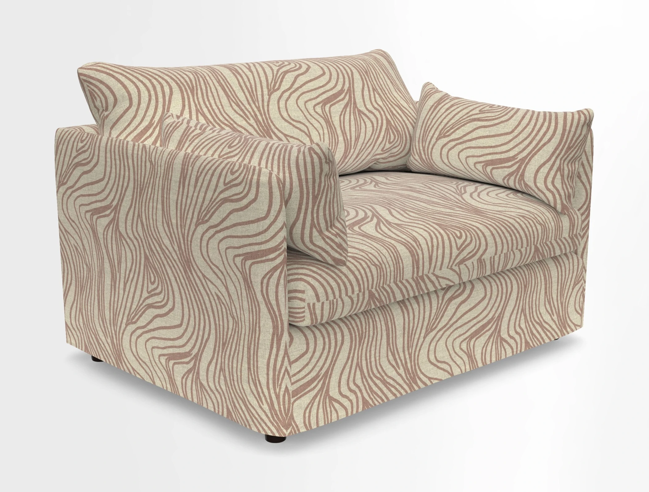Madehurst Snuggler in Two Tone Plain Biscuit. Loose cover option available