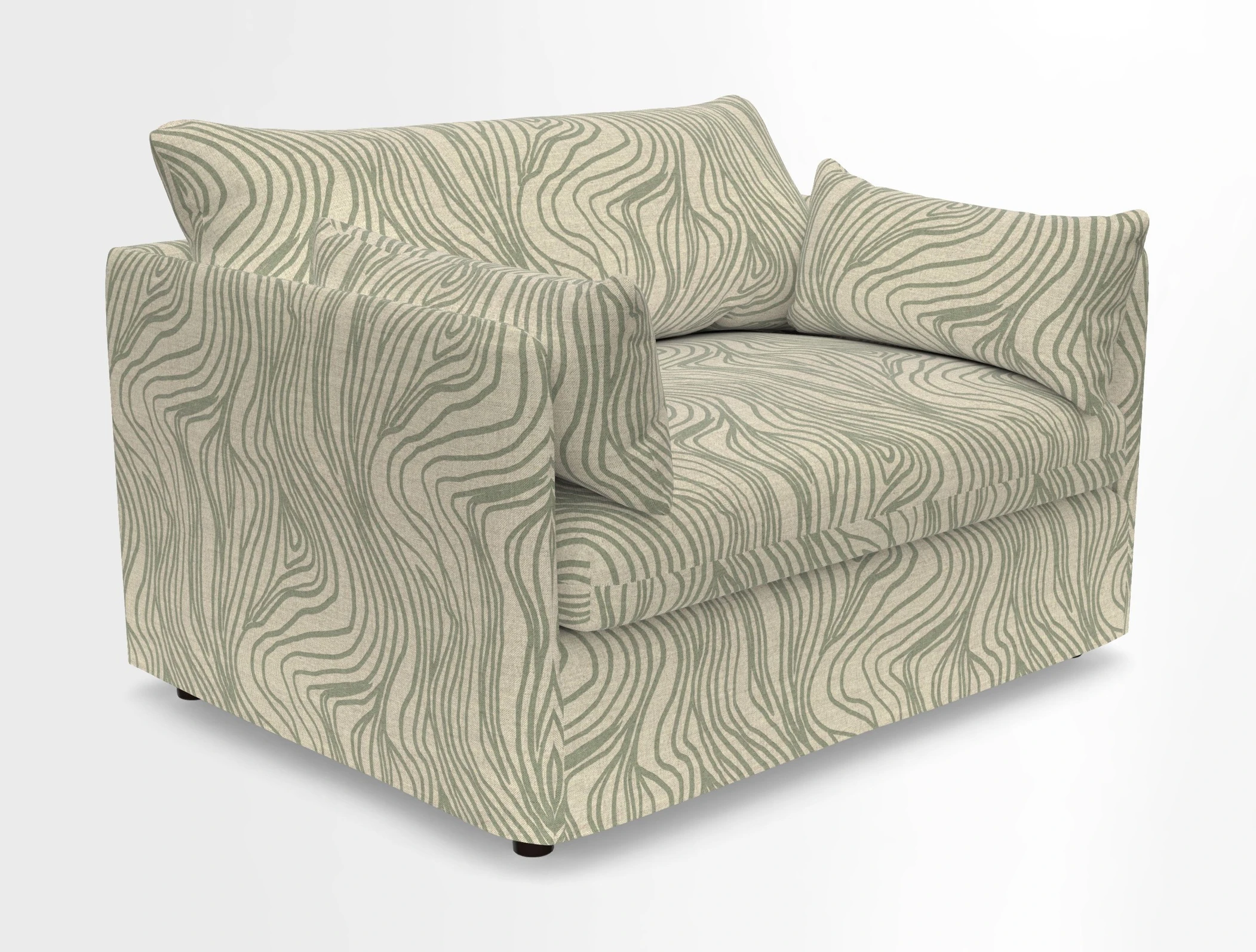Madehurst Snuggler in Two Tone Plain Biscuit. Loose cover option available