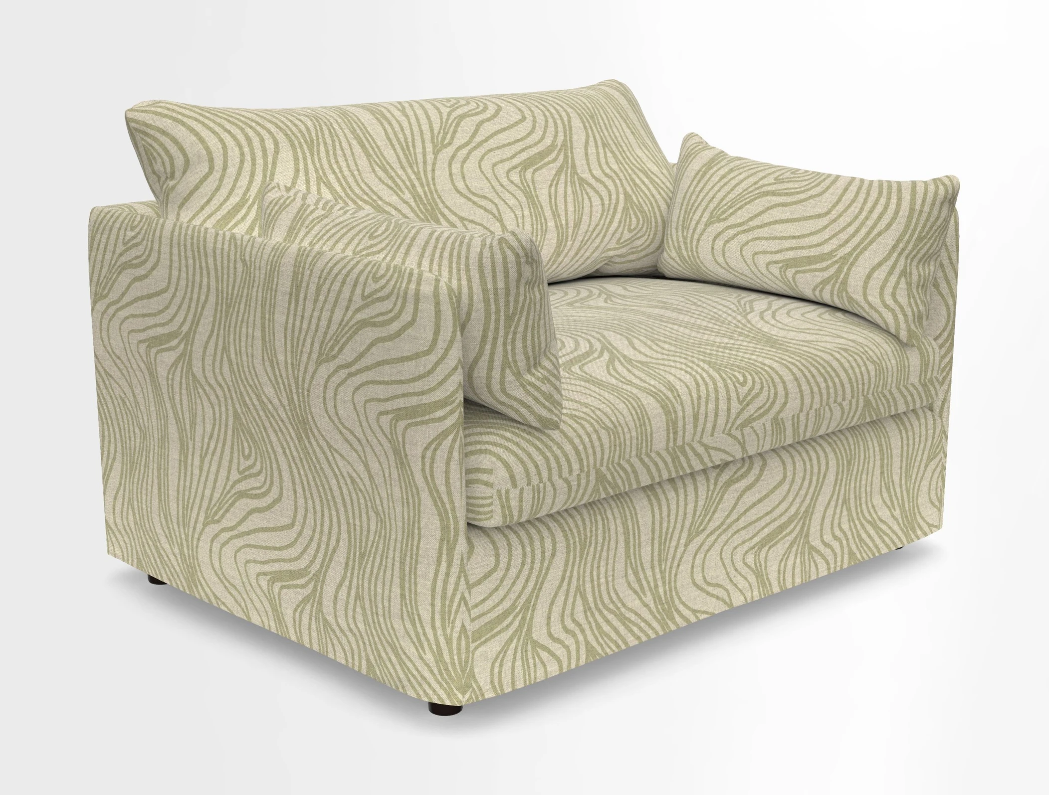 Madehurst Snuggler in Two Tone Plain Biscuit. Loose cover option available