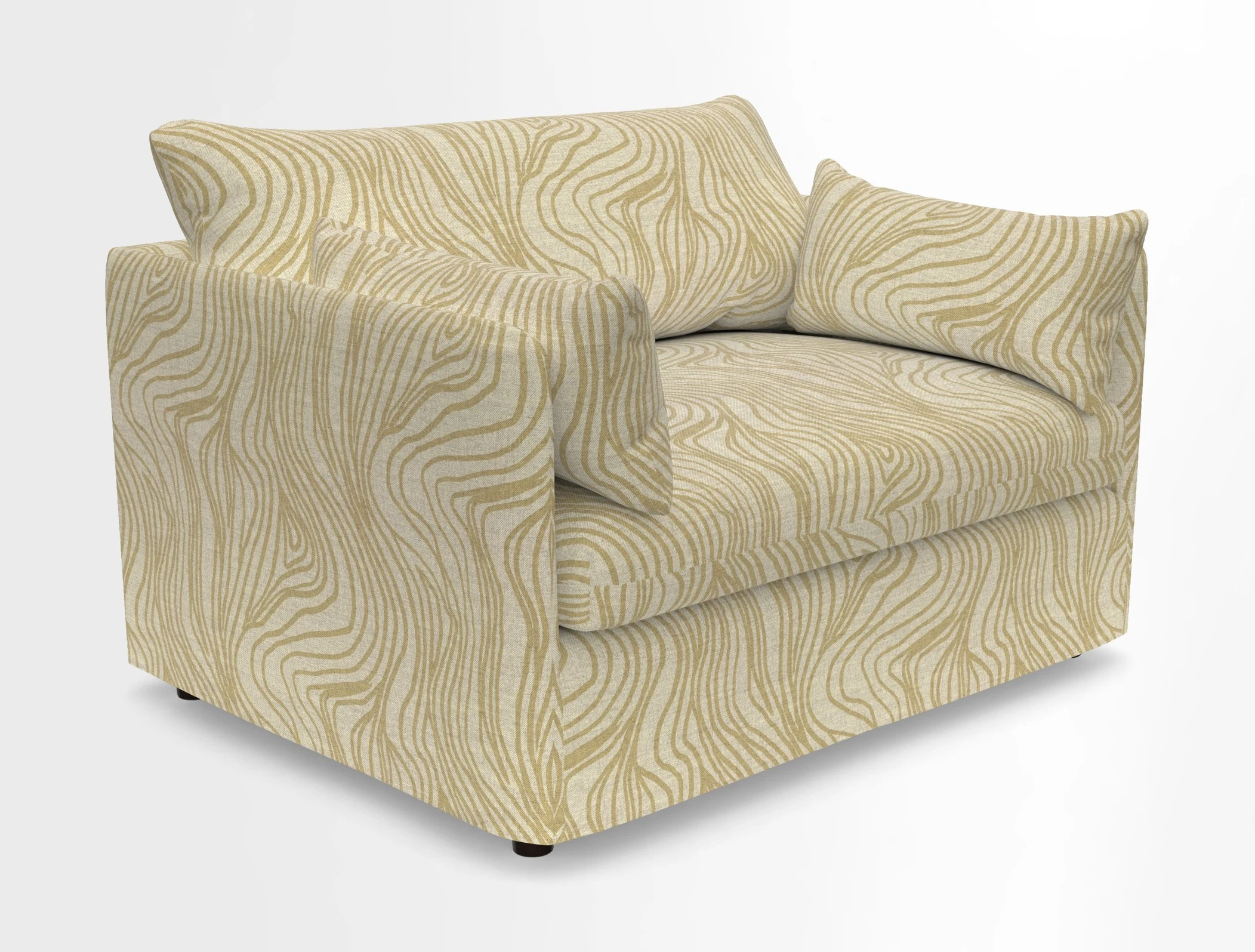 Madehurst Snuggler in Two Tone Plain Biscuit. Loose cover option available