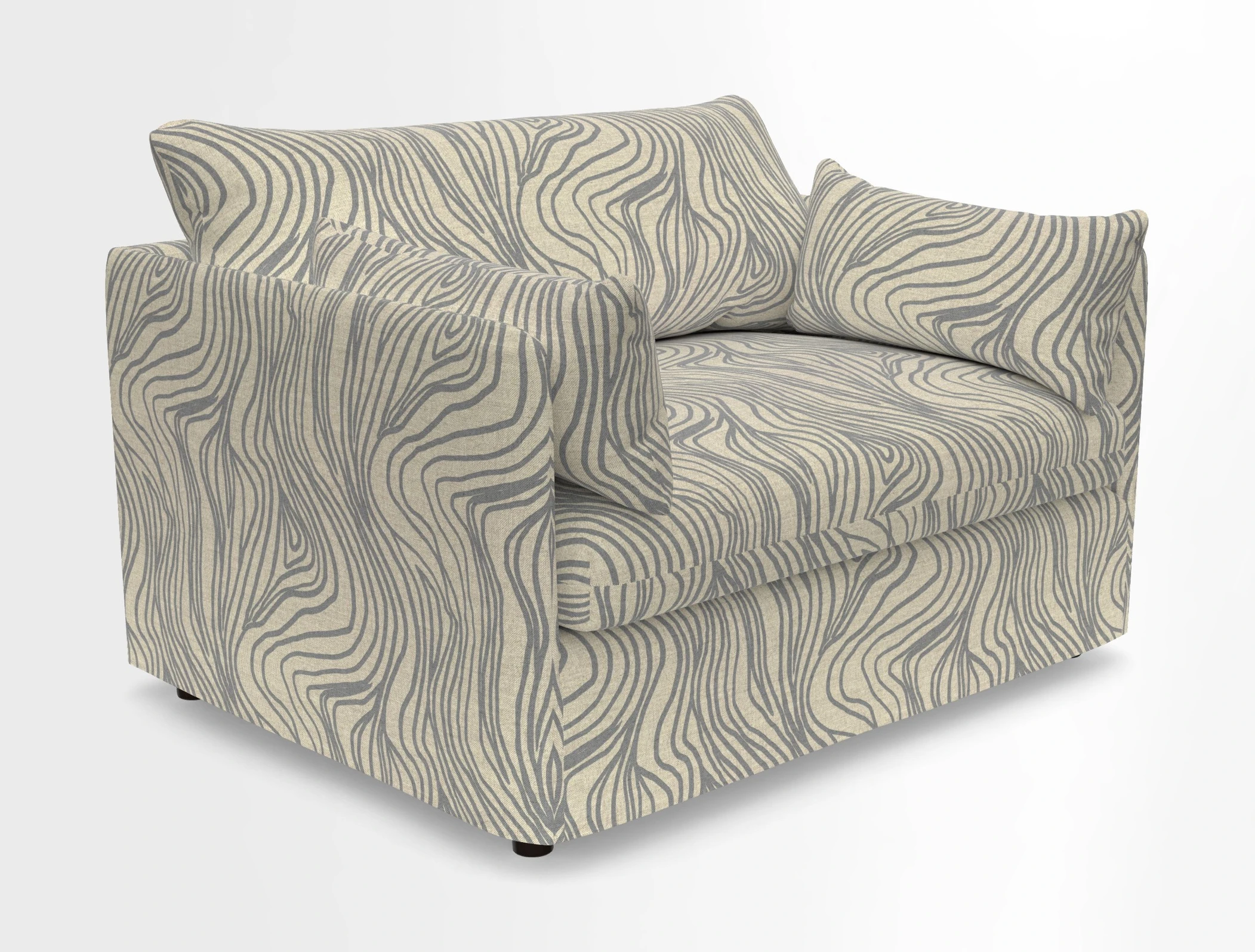Madehurst Snuggler in Two Tone Plain Biscuit. Loose cover option available