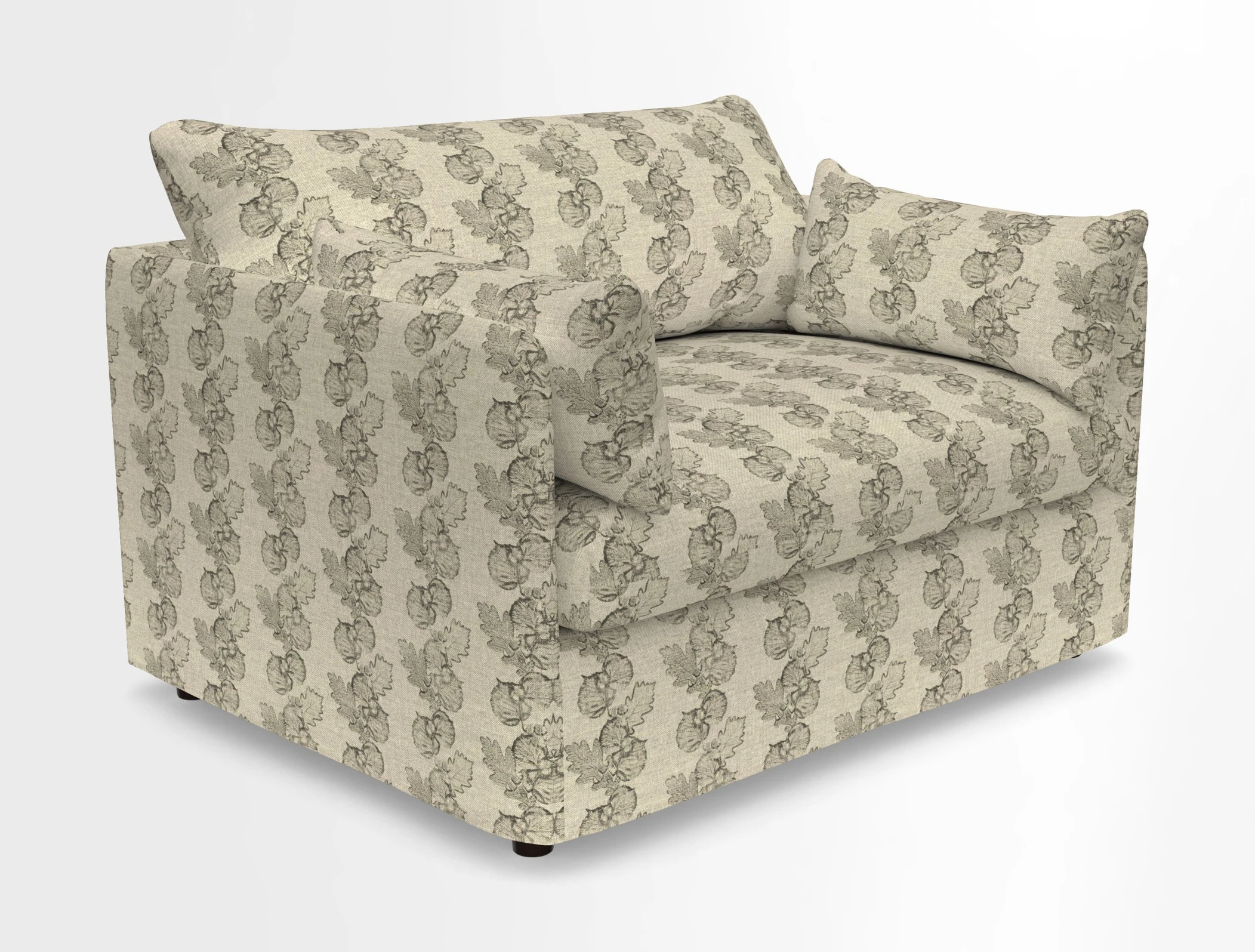 Madehurst Snuggler in Two Tone Plain Biscuit. Loose cover option available