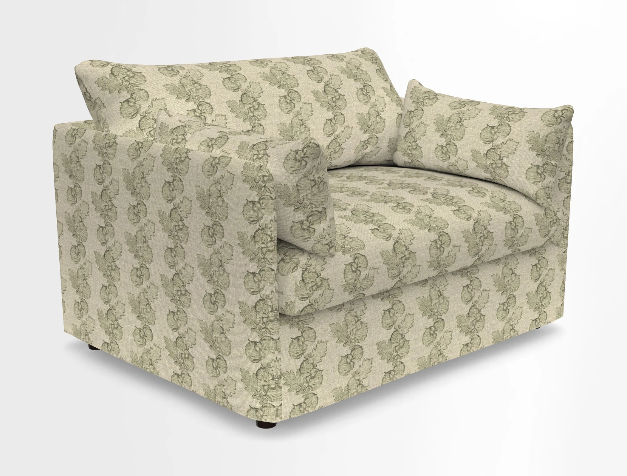 Madehurst Snuggler in Two Tone Plain Biscuit. Loose cover option available