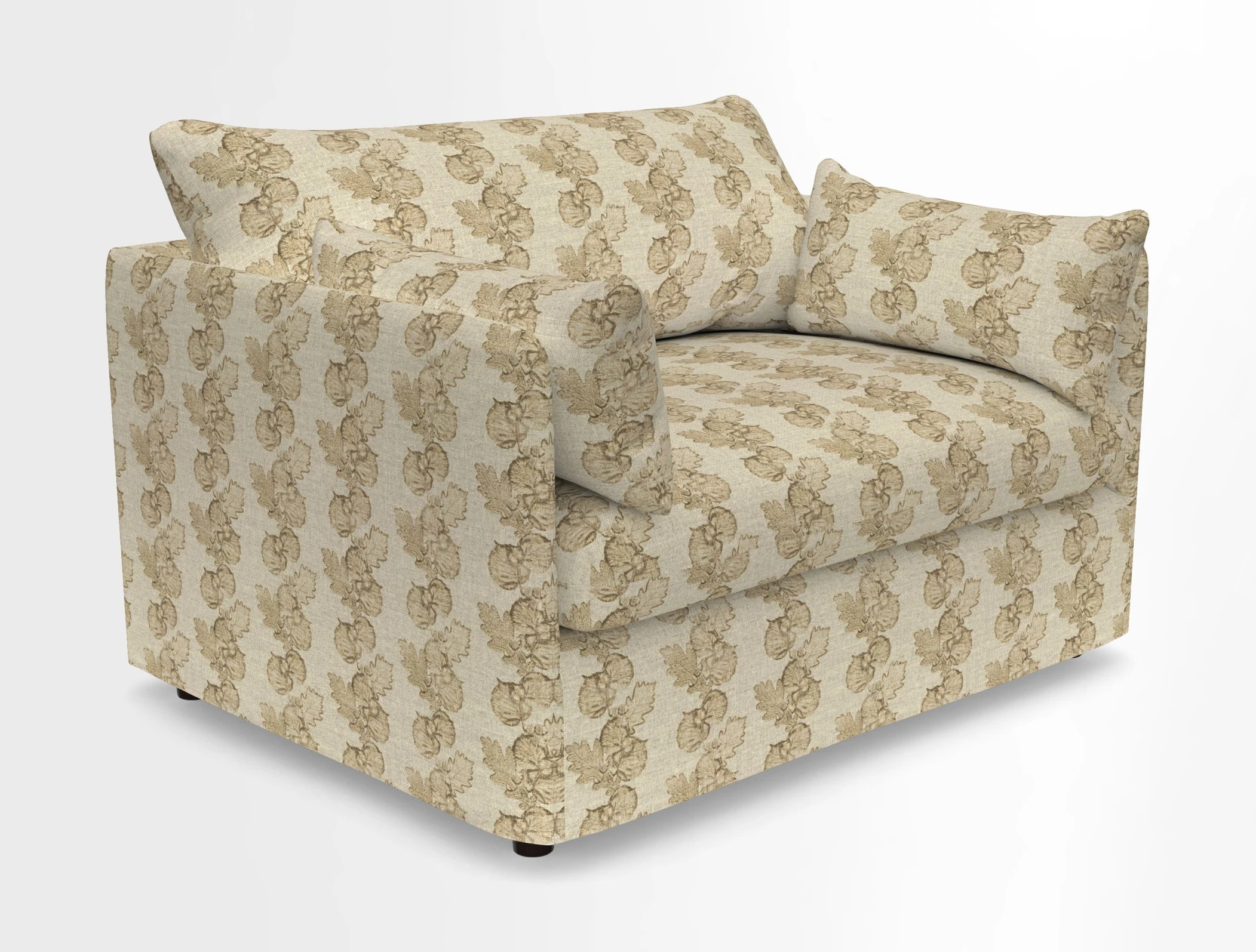 Madehurst Snuggler in Two Tone Plain Biscuit. Loose cover option available