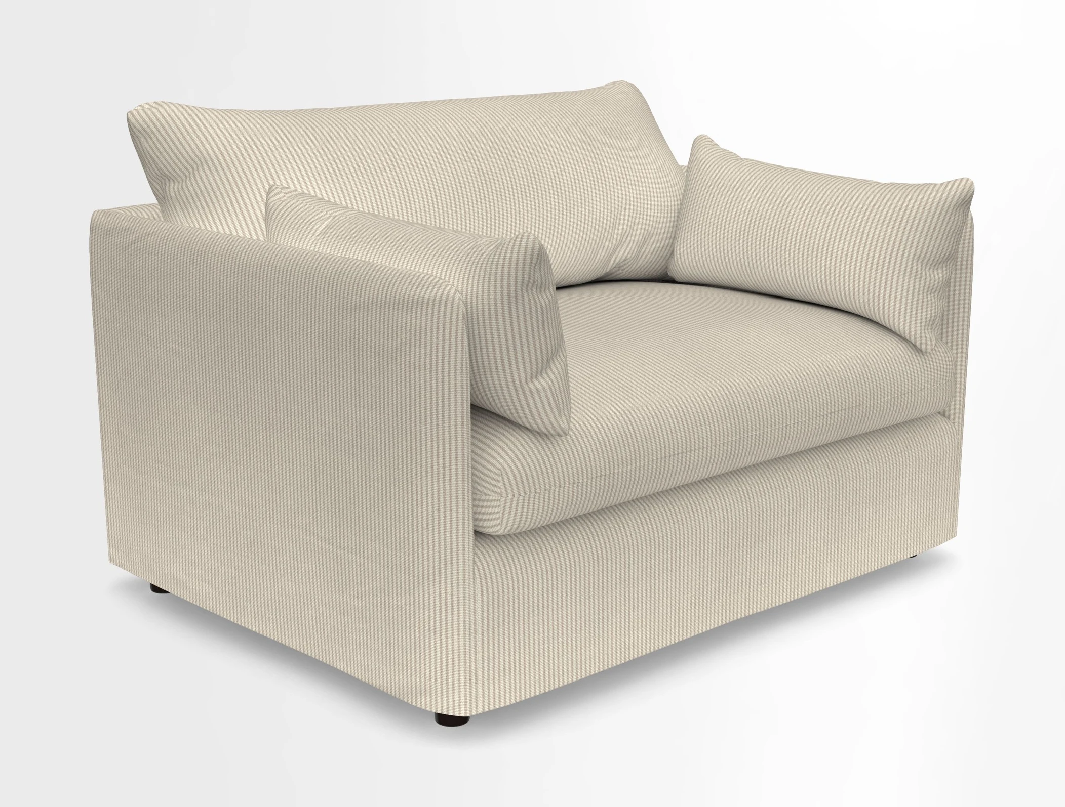 Madehurst Snuggler in Two Tone Plain Biscuit. Loose cover option available