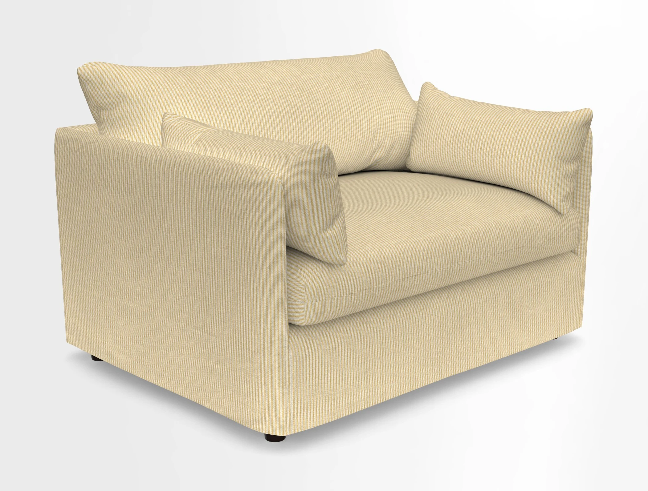 Madehurst Snuggler in Two Tone Plain Biscuit. Loose cover option available