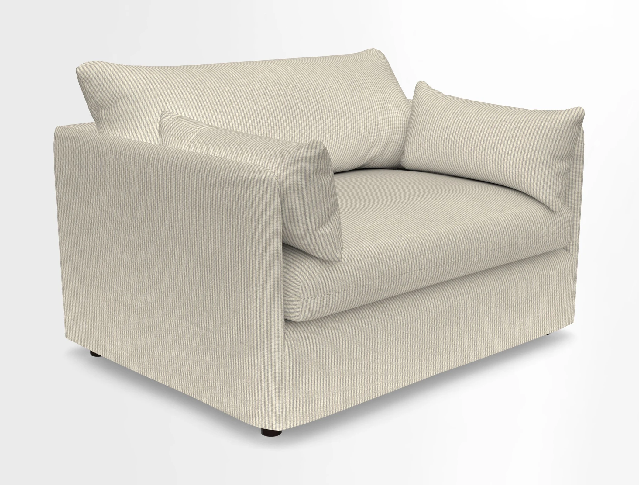 Madehurst Snuggler in Two Tone Plain Biscuit. Loose cover option available