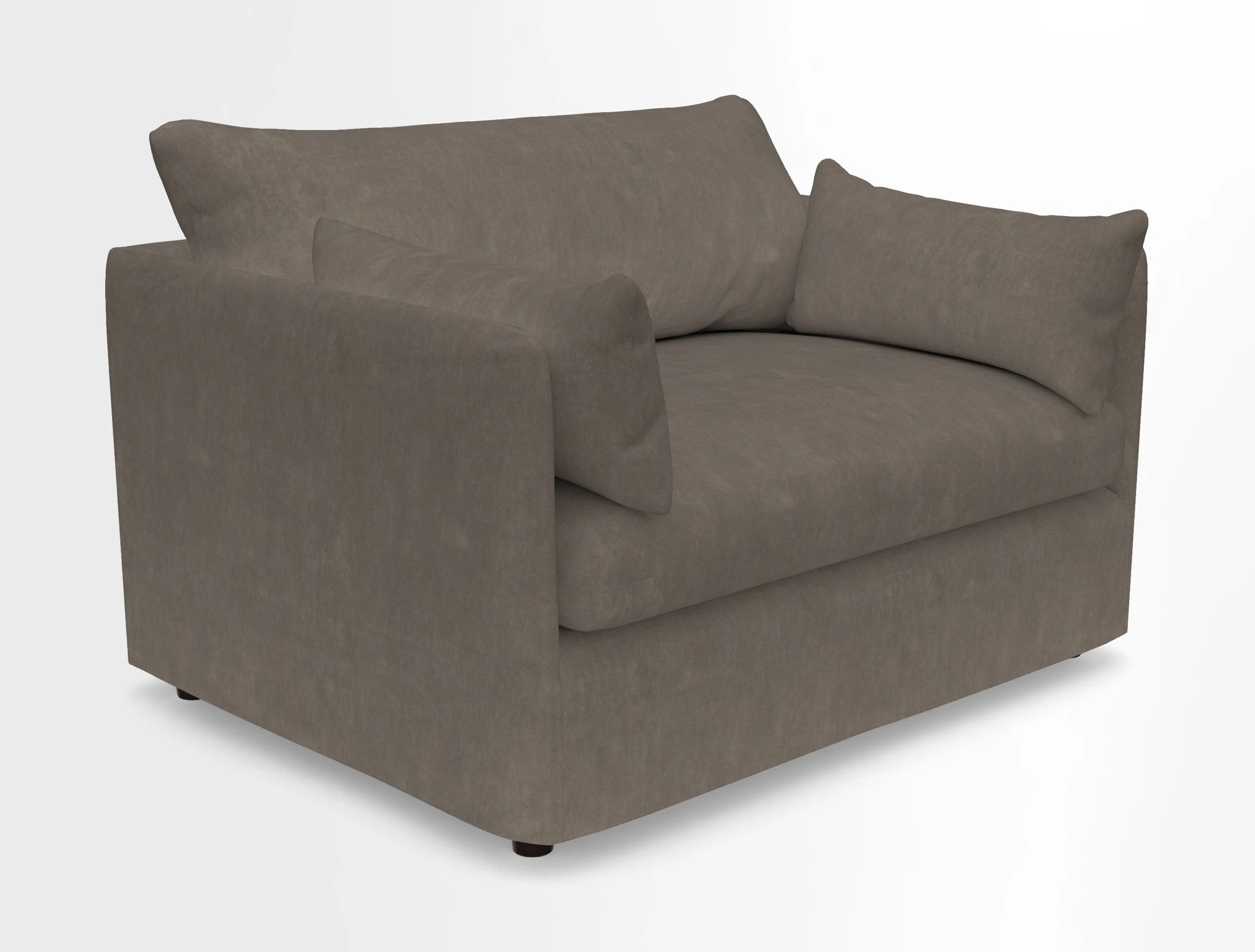 Madehurst Snuggler in Two Tone Plain Biscuit. Loose cover option available