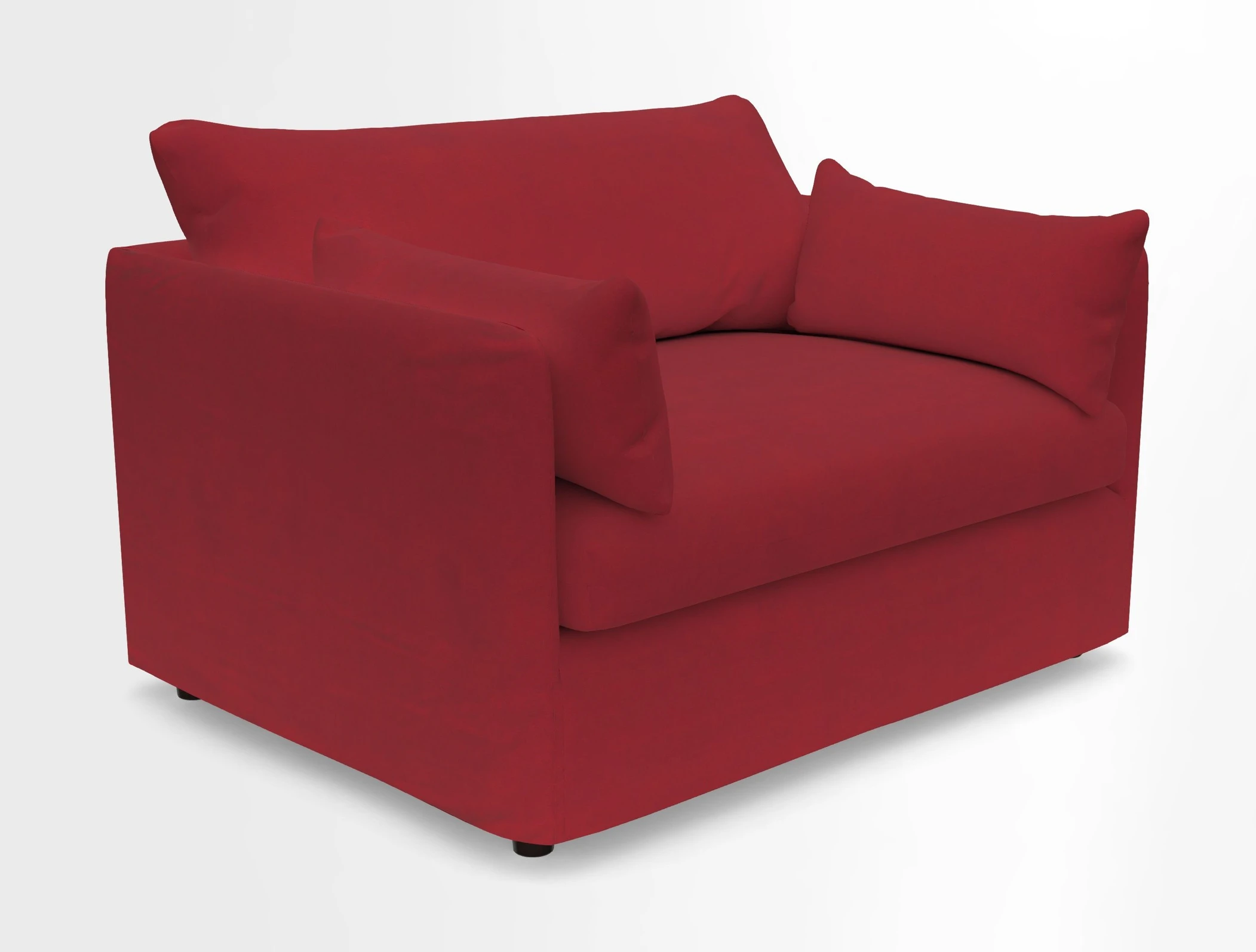 Madehurst Snuggler in Two Tone Plain Biscuit. Loose cover option available