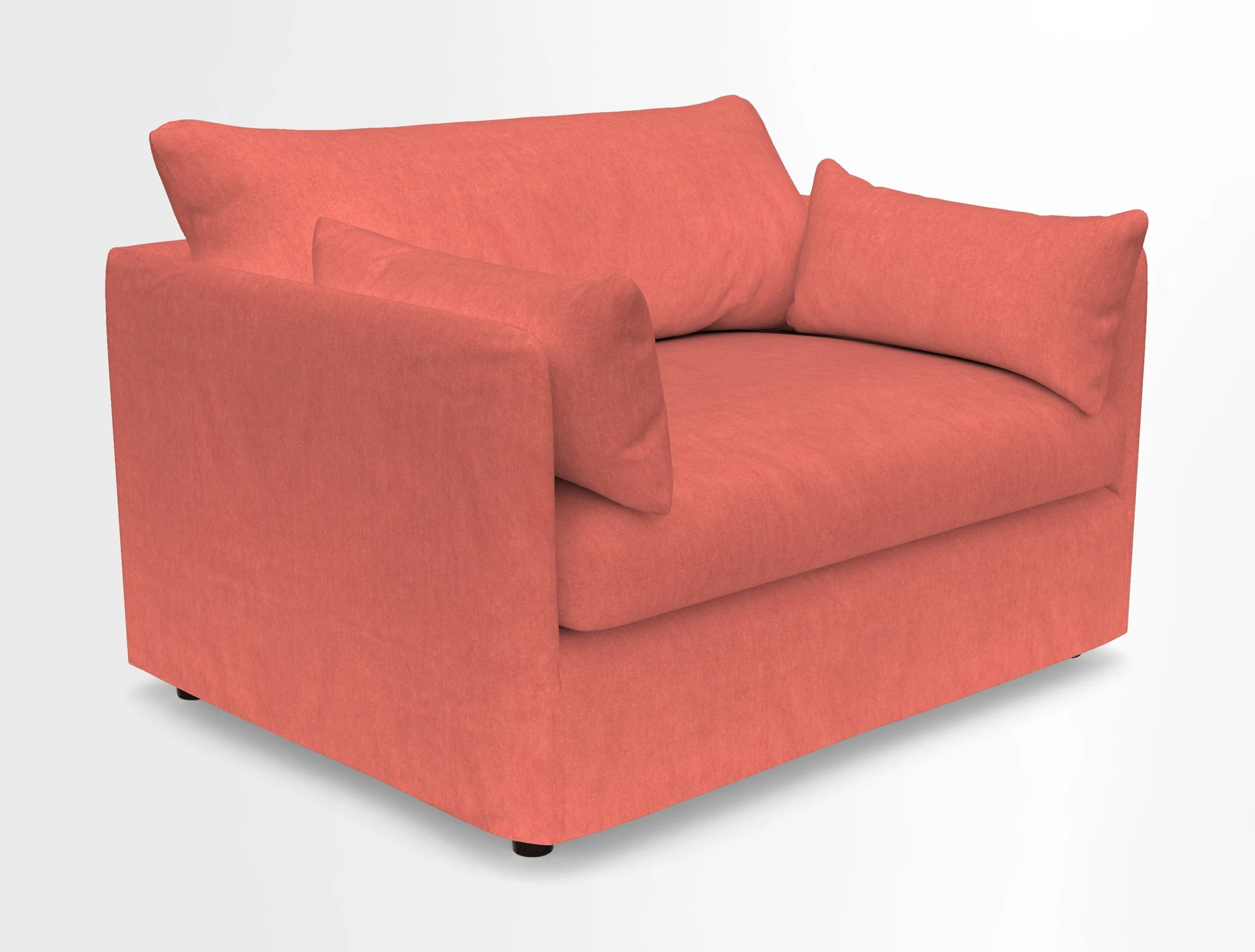 Madehurst Snuggler in Two Tone Plain Biscuit. Loose cover option available
