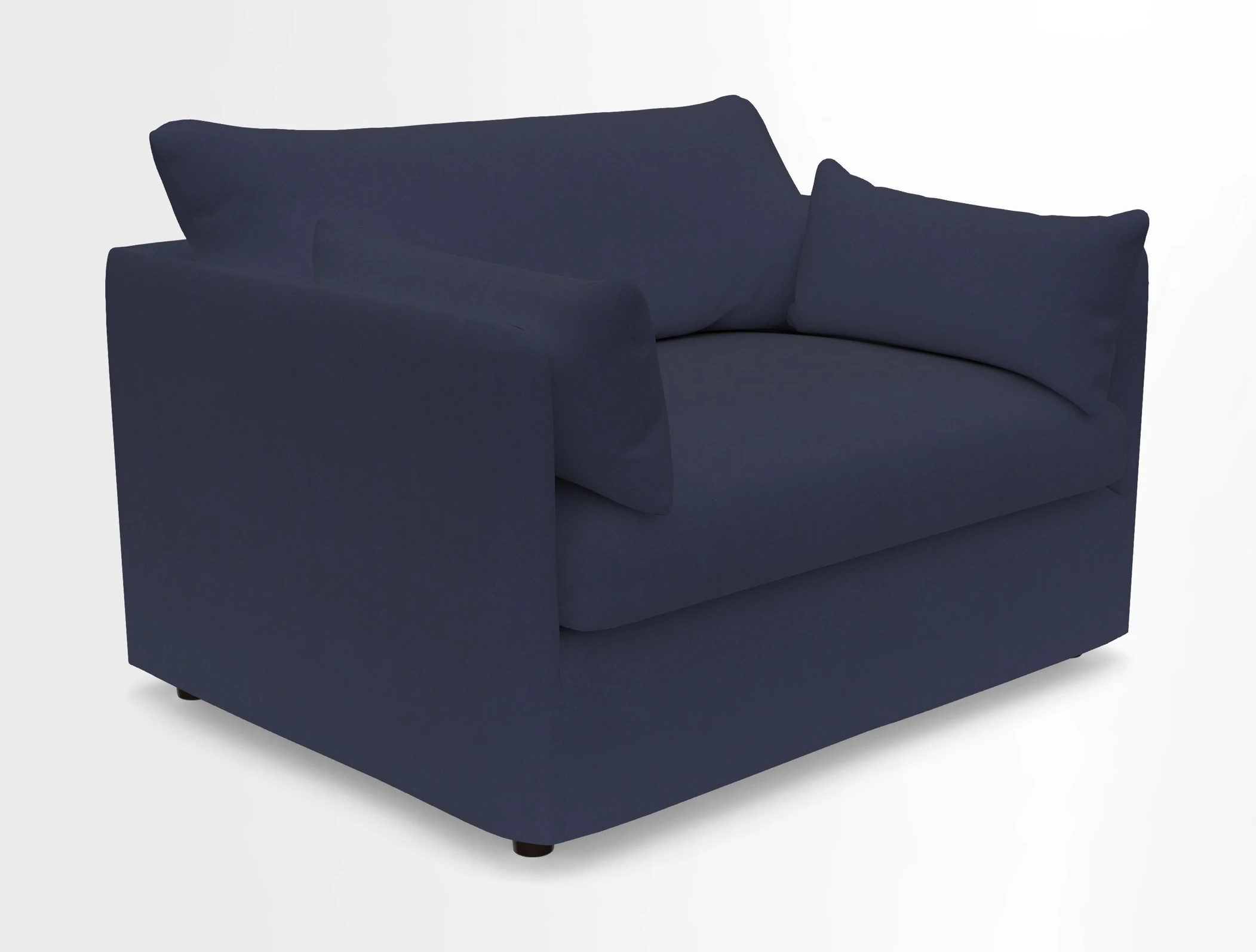 Madehurst Snuggler in Two Tone Plain Biscuit. Loose cover option available