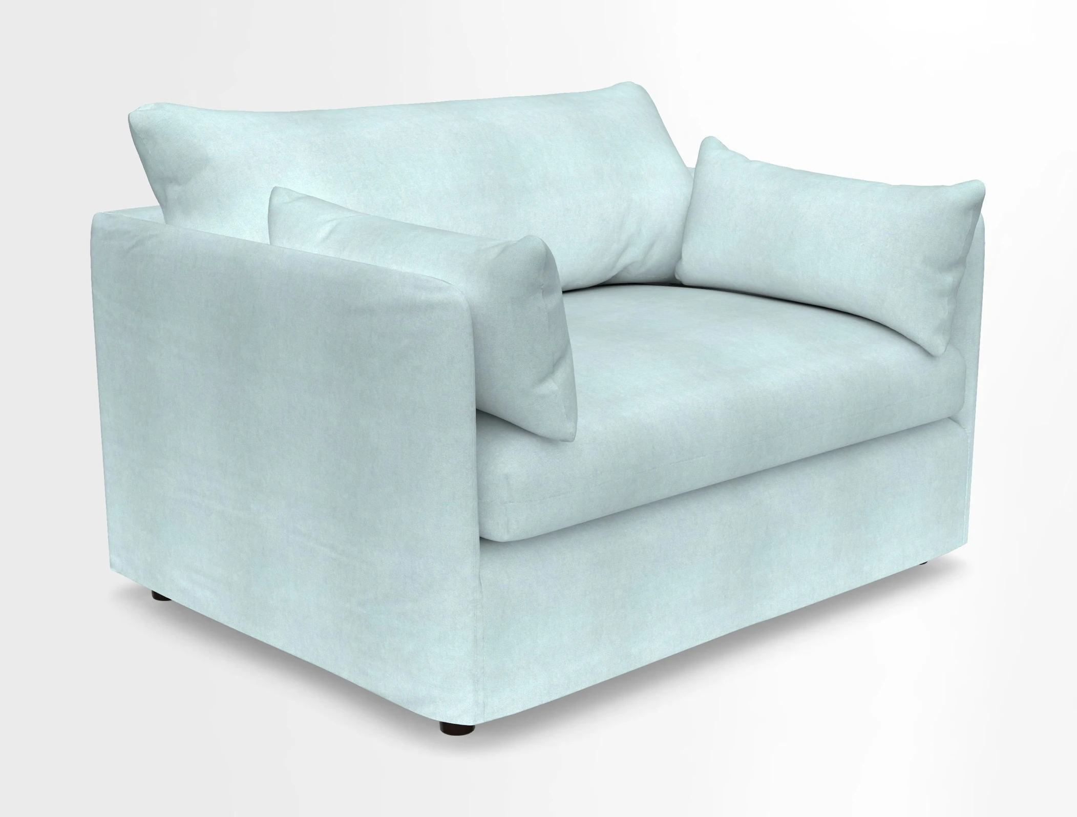 Madehurst Snuggler in Two Tone Plain Biscuit. Loose cover option available