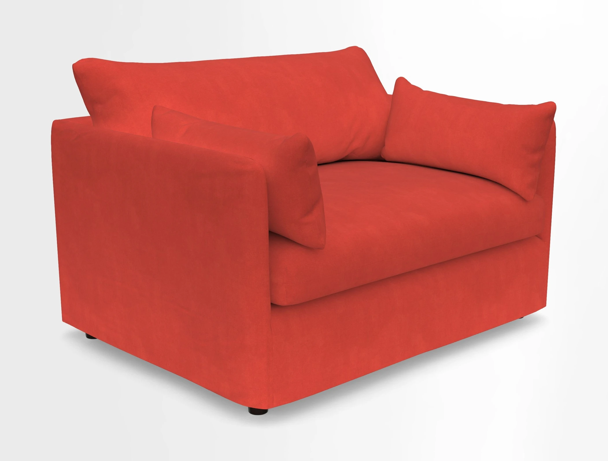 Madehurst Snuggler in Two Tone Plain Biscuit. Loose cover option available