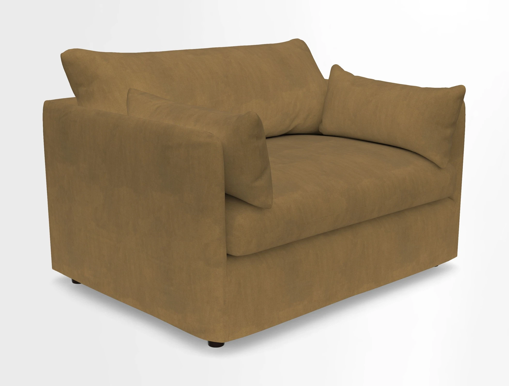 Madehurst Snuggler in Two Tone Plain Biscuit. Loose cover option available