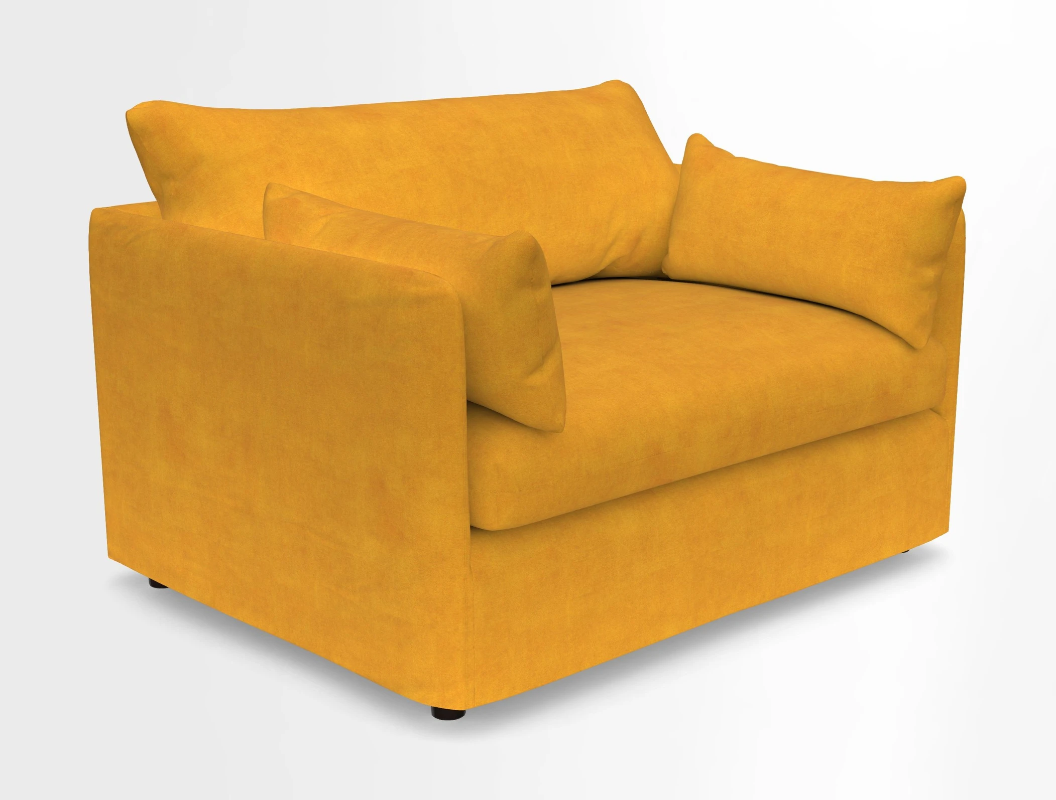 Madehurst Snuggler in Two Tone Plain Biscuit. Loose cover option available