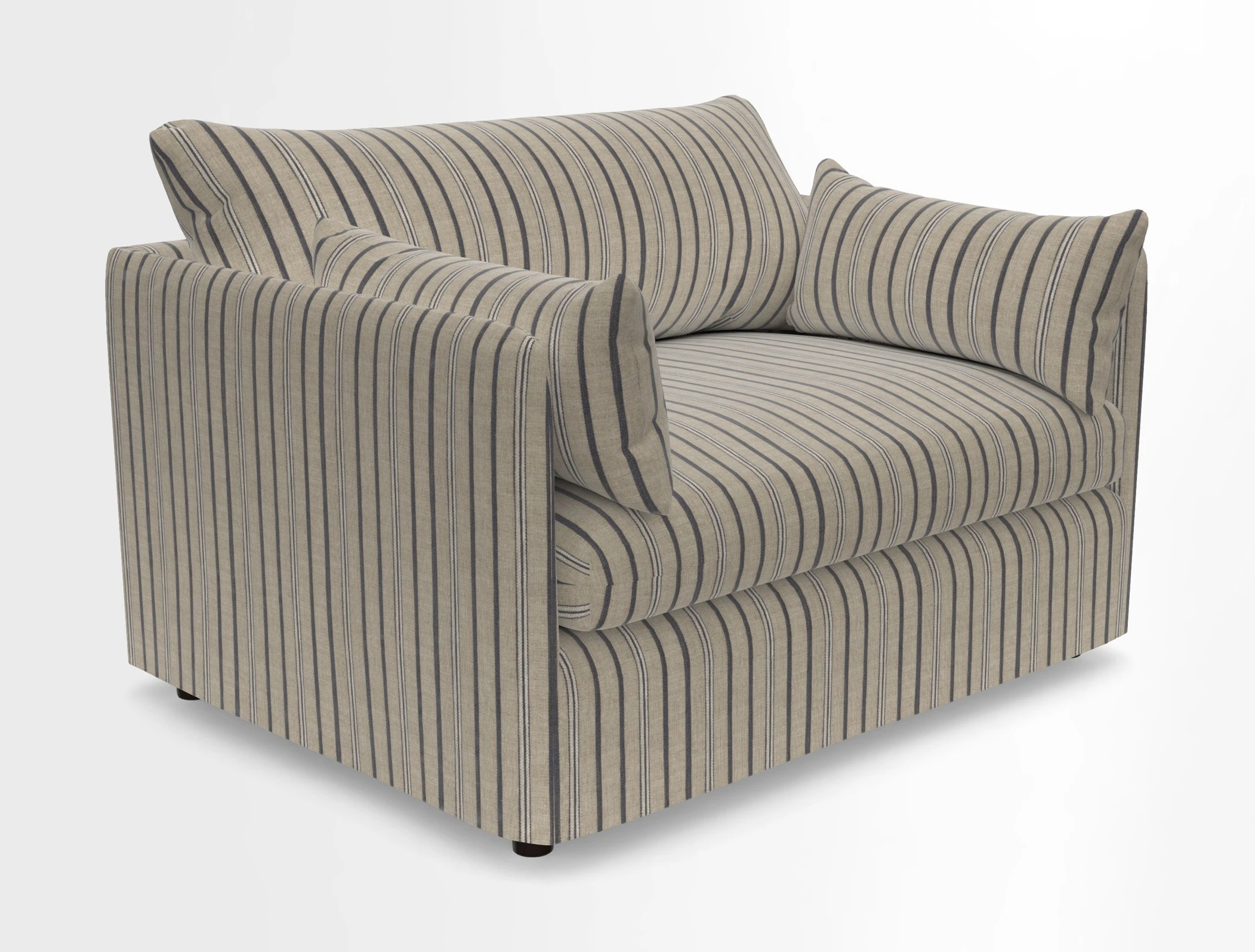 Madehurst Snuggler in Two Tone Plain Biscuit. Loose cover option available