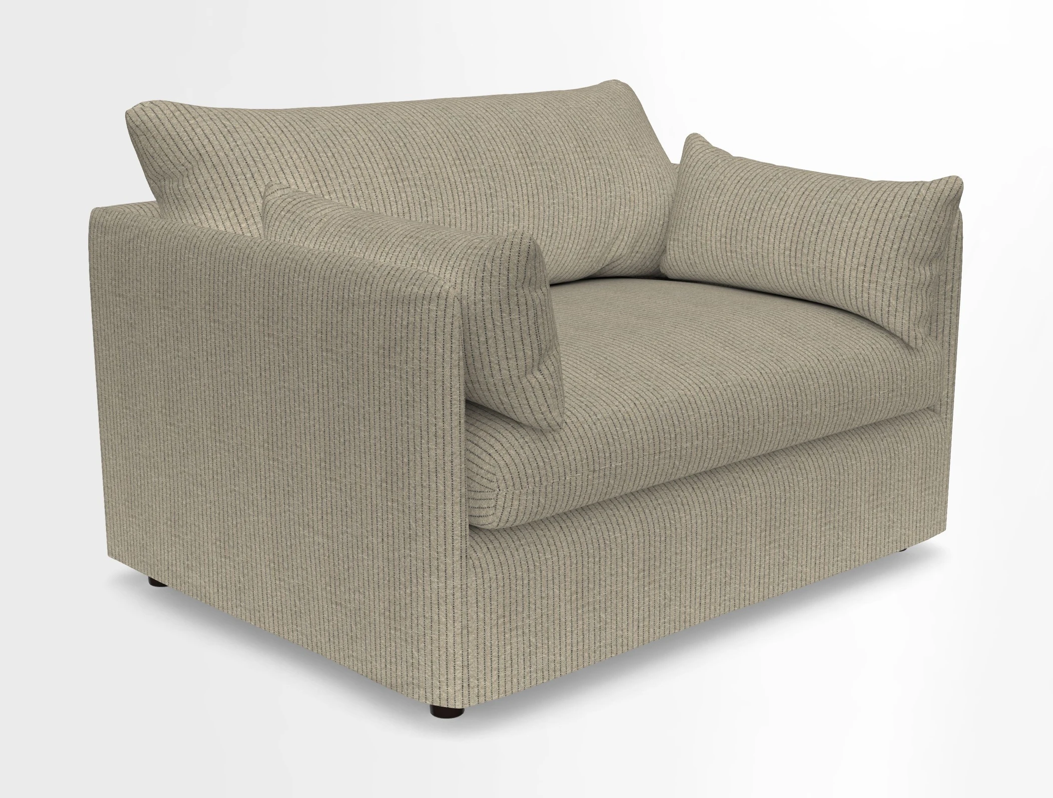 Madehurst Snuggler in Two Tone Plain Biscuit. Loose cover option available
