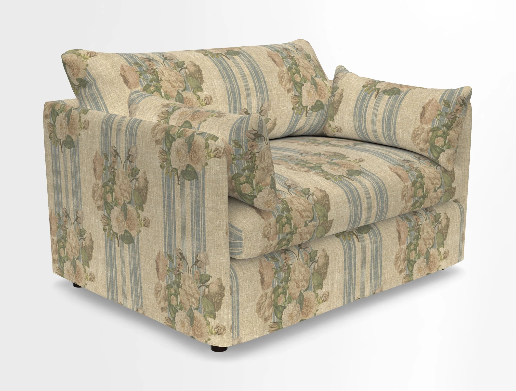 Madehurst Snuggler in Two Tone Plain Biscuit. Loose cover option available